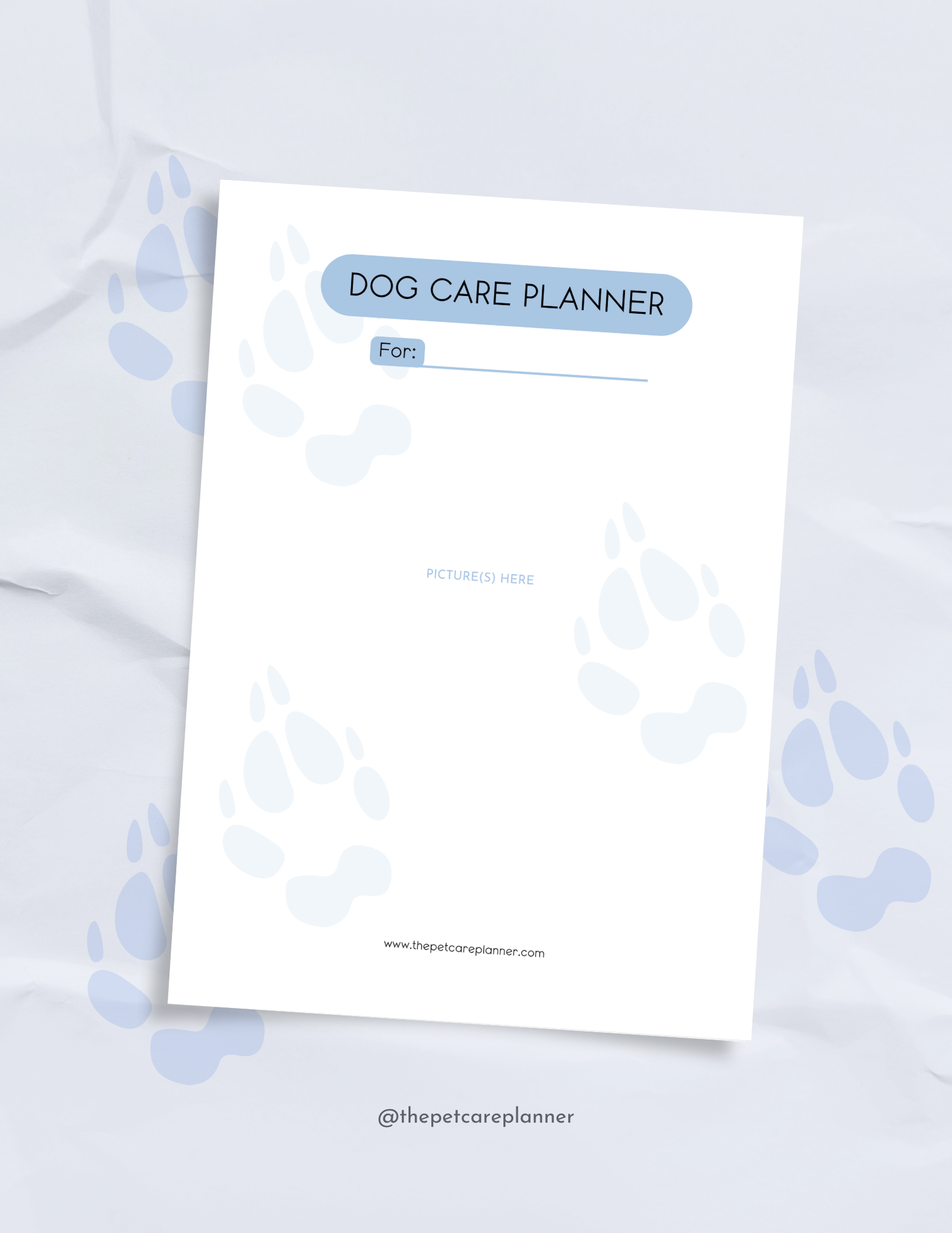 The Dog Care Planner: Printable | PDF
