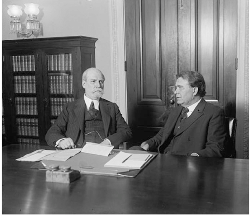 Hughes with Senator William Borah (R-ID), the Chairman of the Senate Committee on Foreign Relations