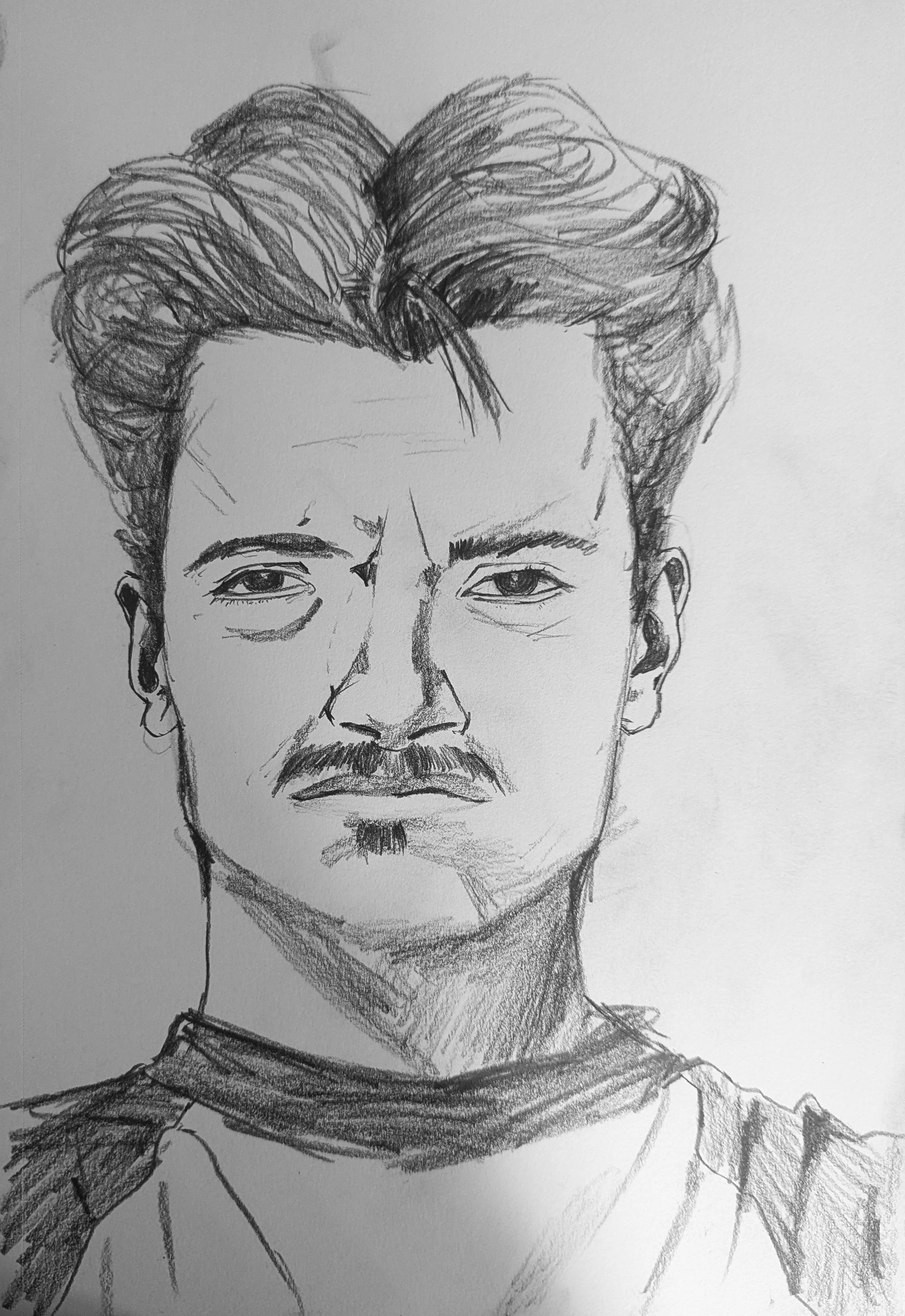 Portrait of a Friend #1, pencil on paper, 2026