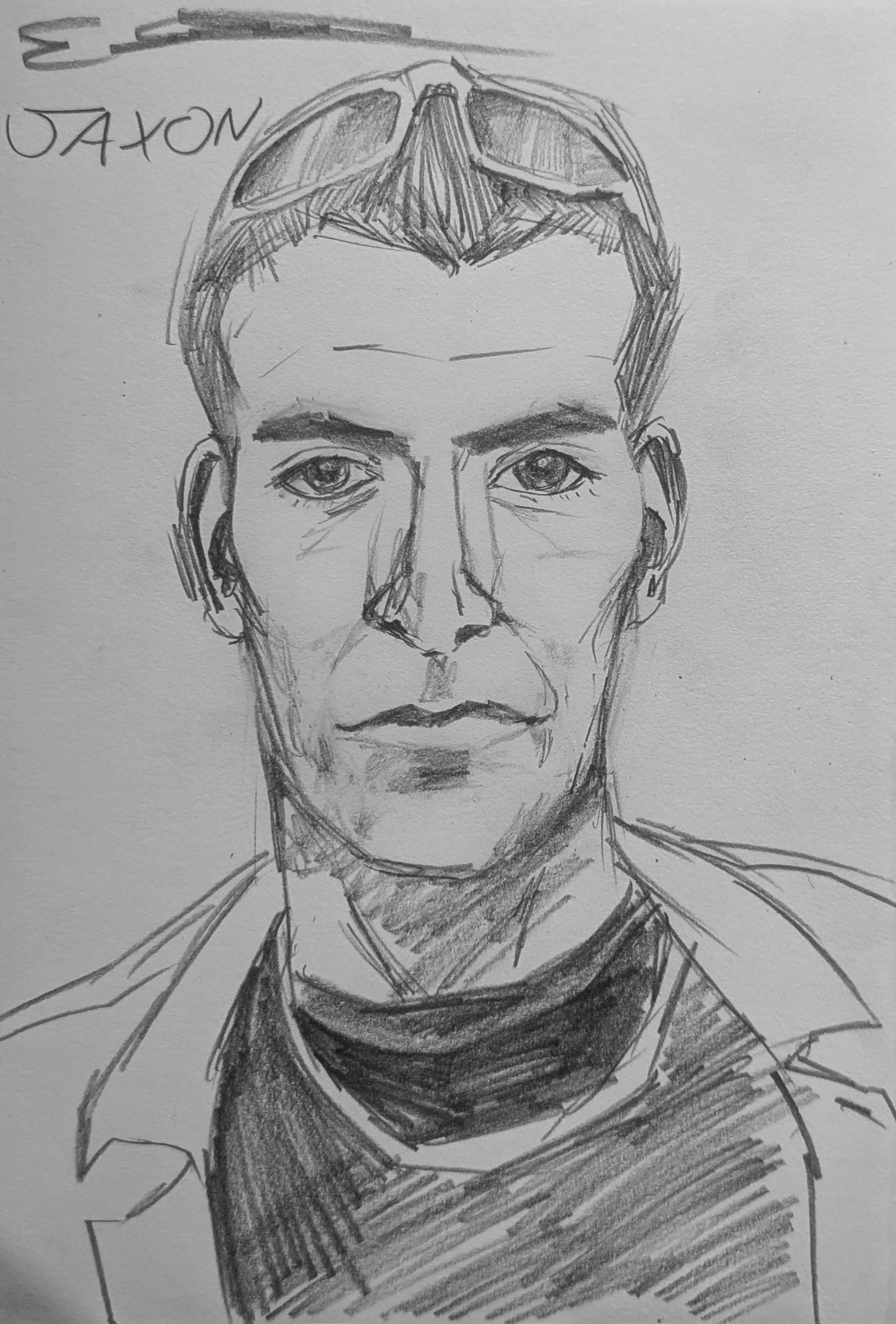 Portrait of a Friend #3, pencil on paper, 2026