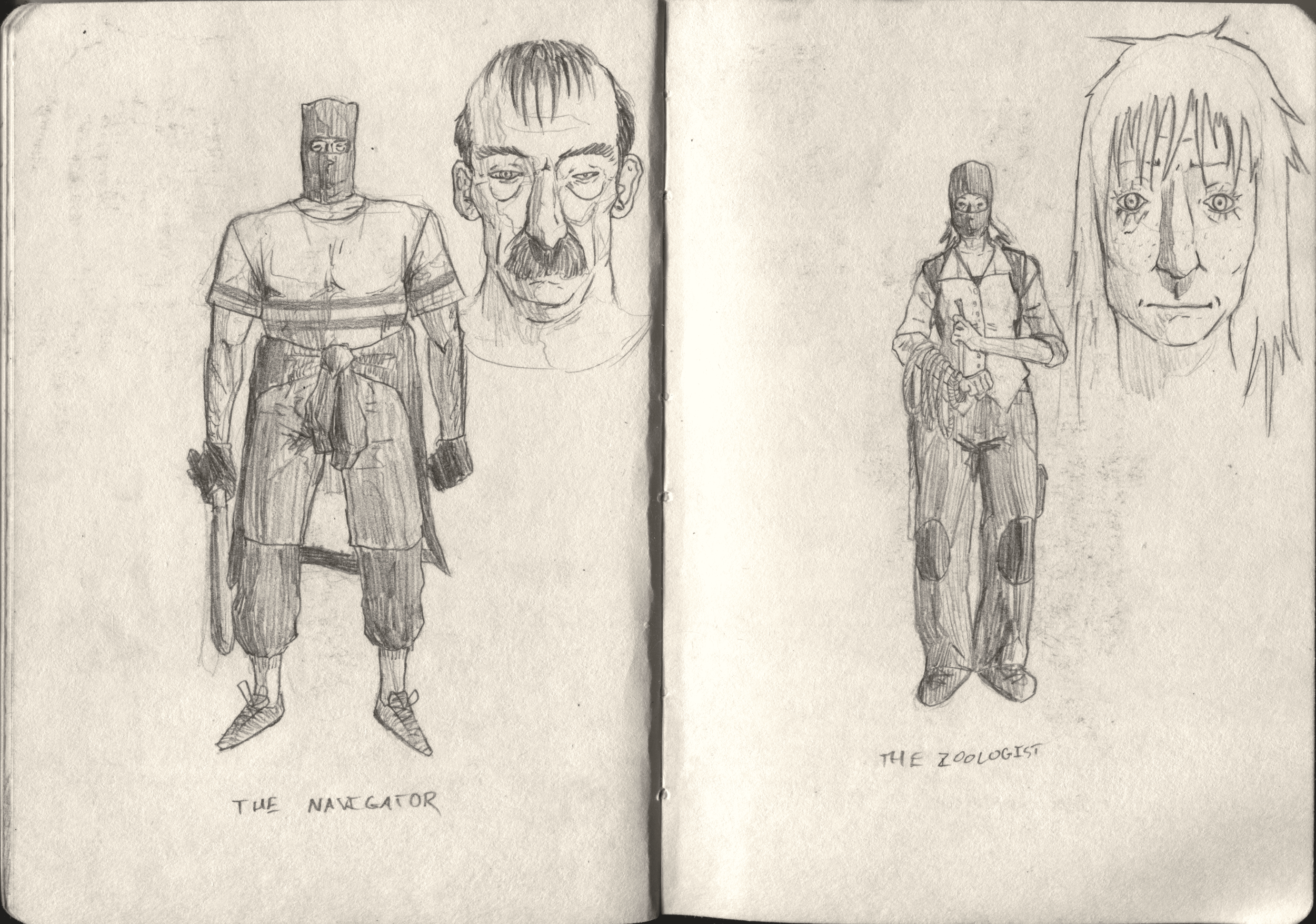 The Navigator and The Zoologist final sketches