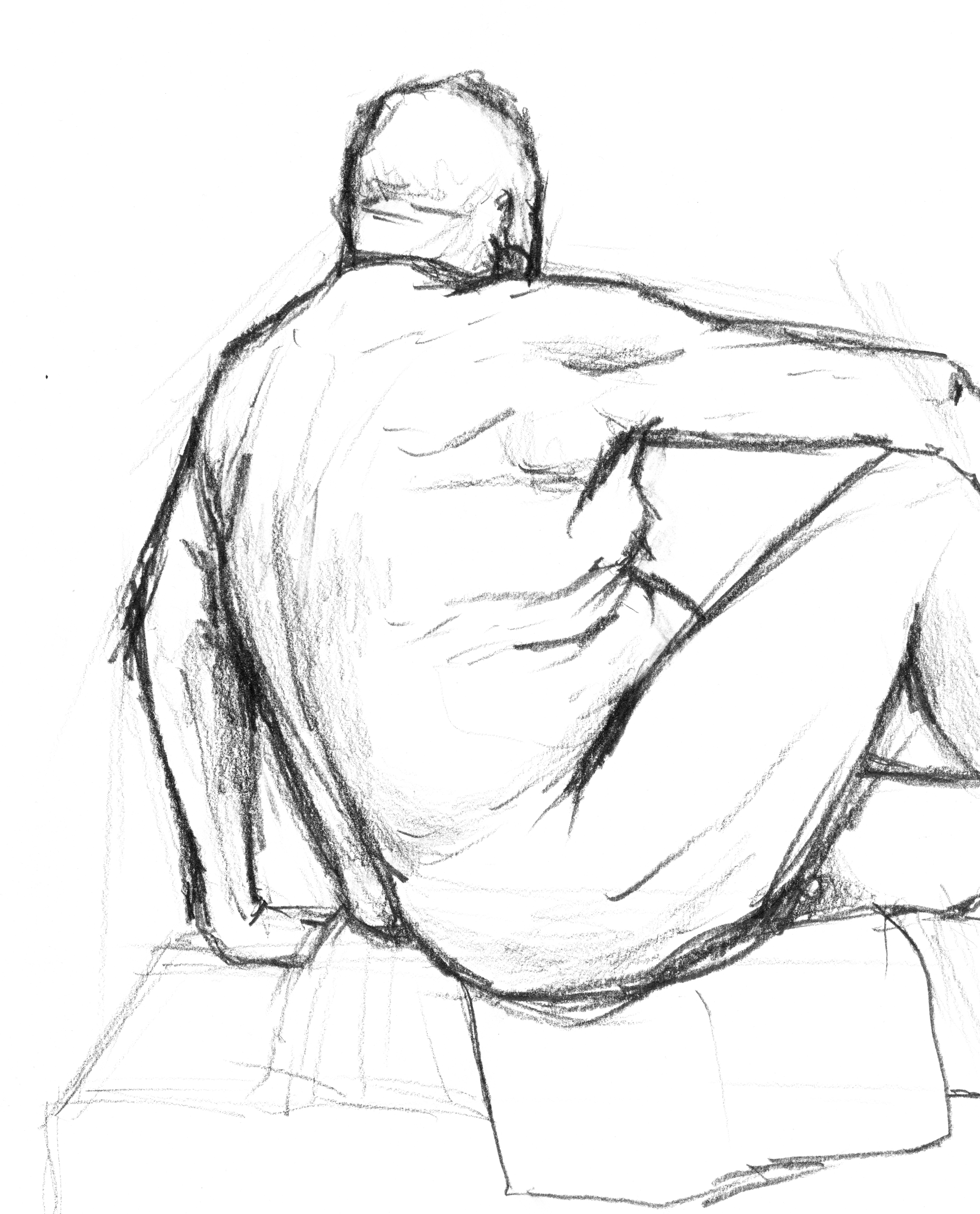 Life drawing, pencil on paper, 2023
