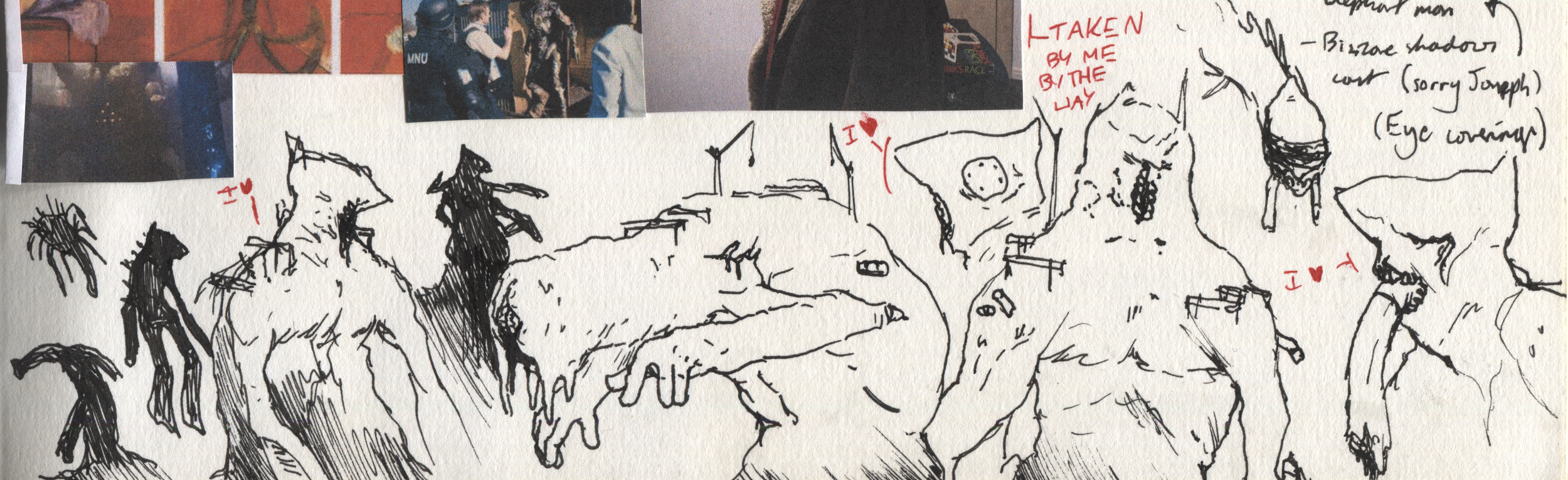 Monster concept sketches