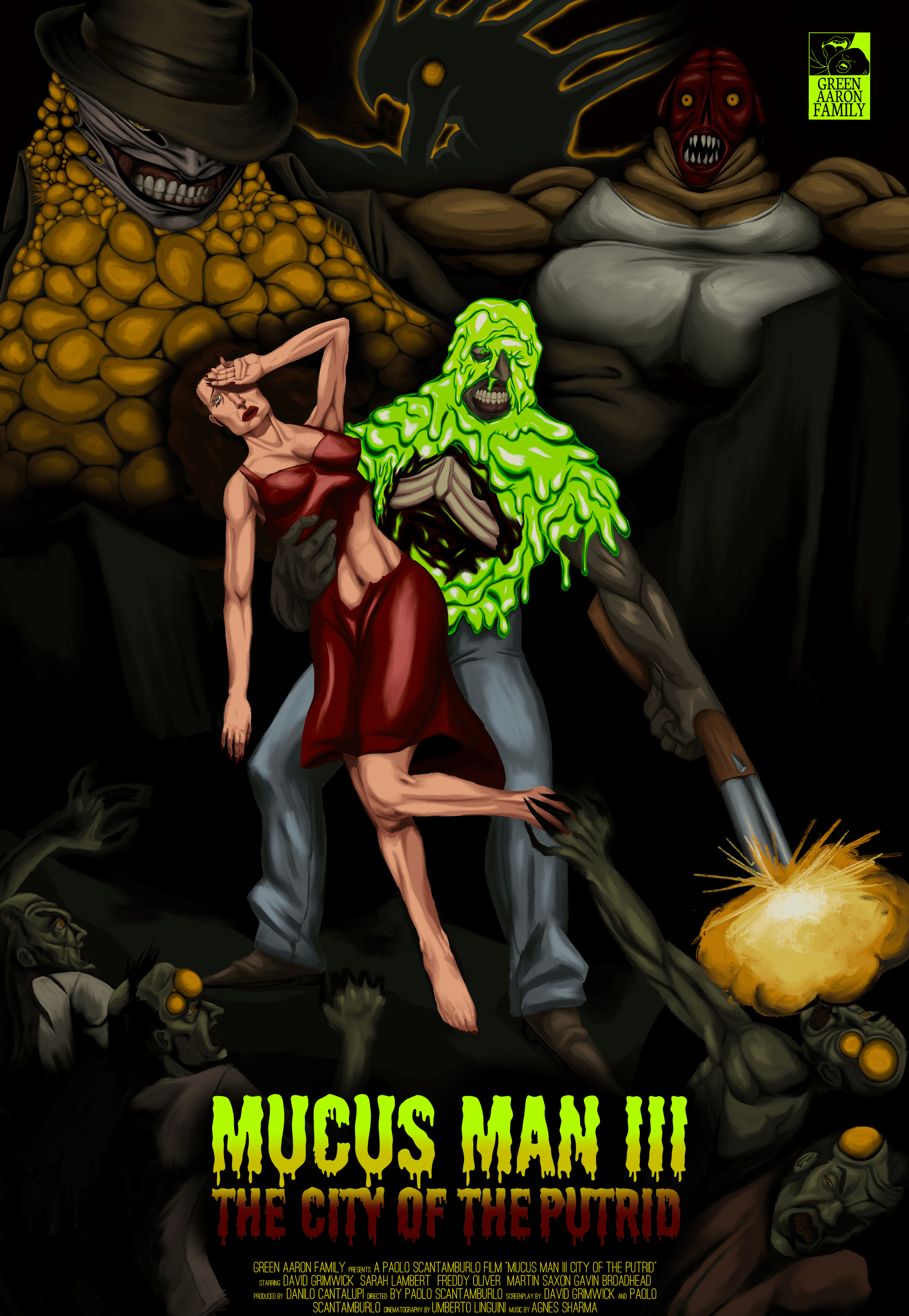 Mucus Man III: City of the Putrid poster (onscreen)