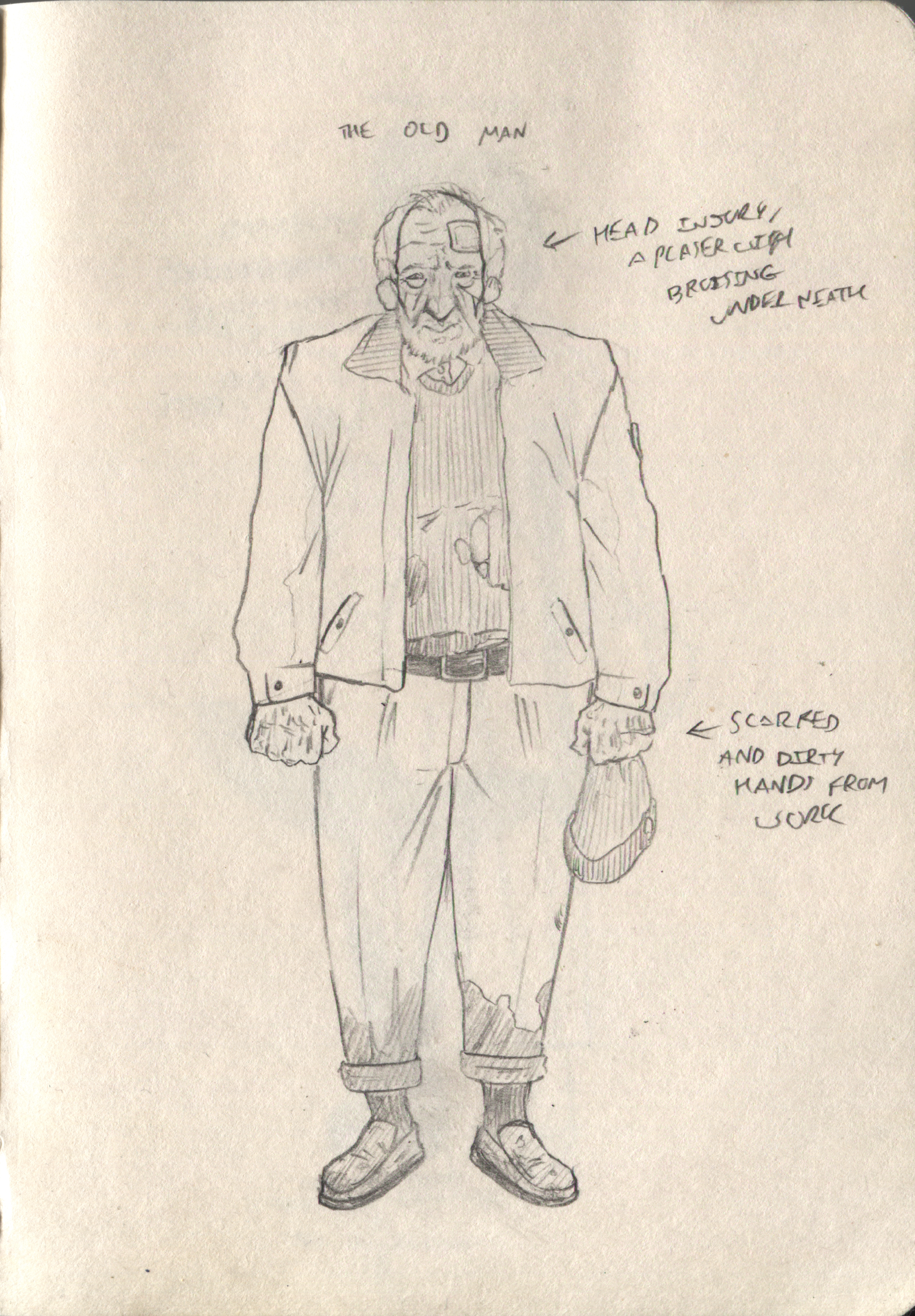 Old Man sketch & notes