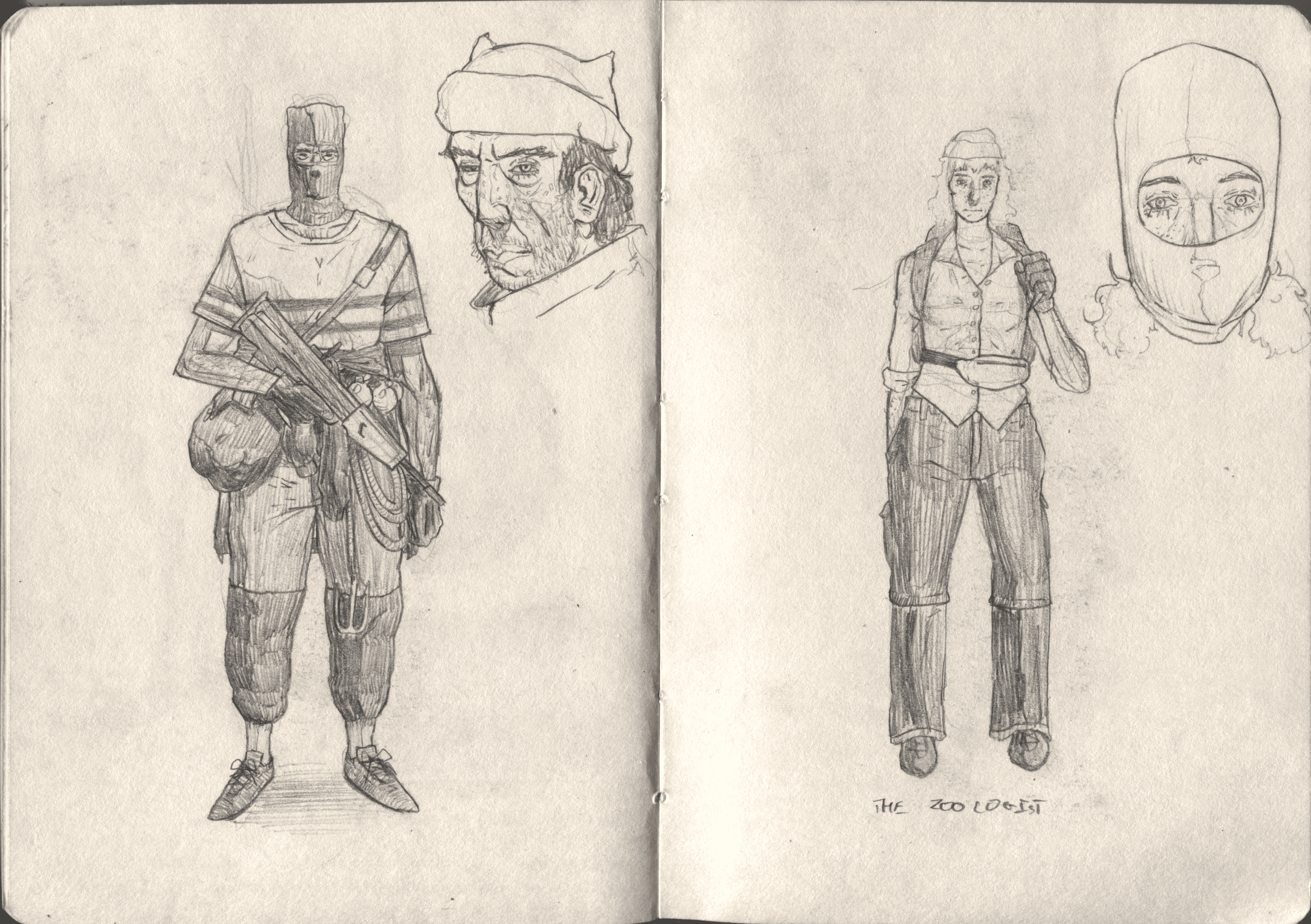 Initial Navigator and Zoologist sketch