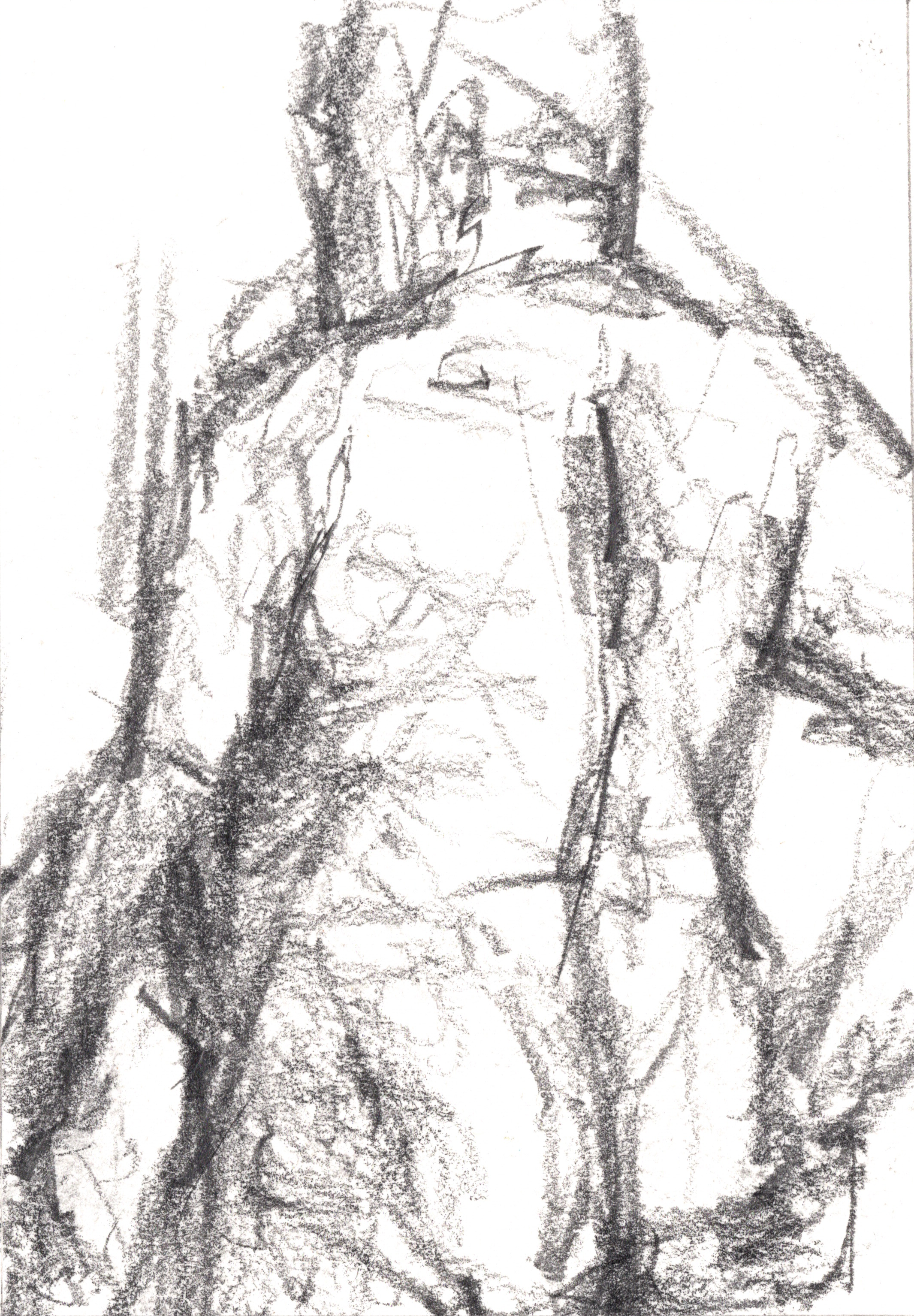 Life drawing, pencil on paper, 2023