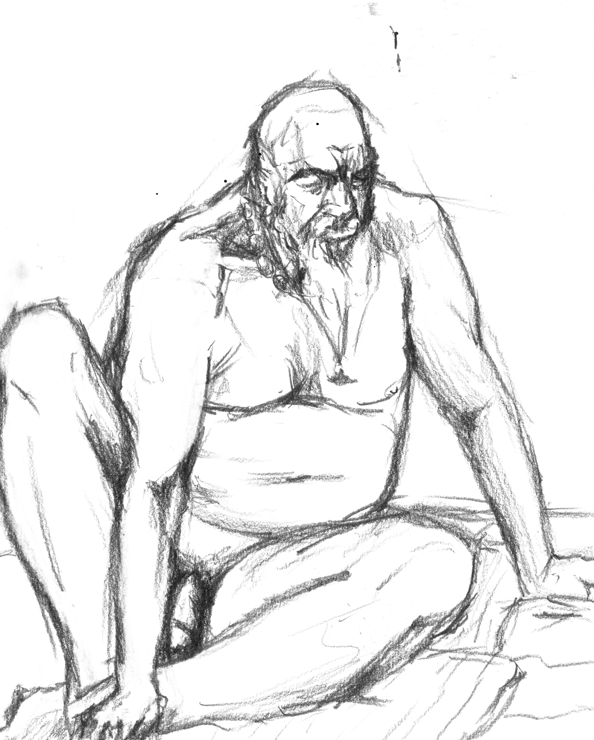 Life drawing, pencil on paper, 2023