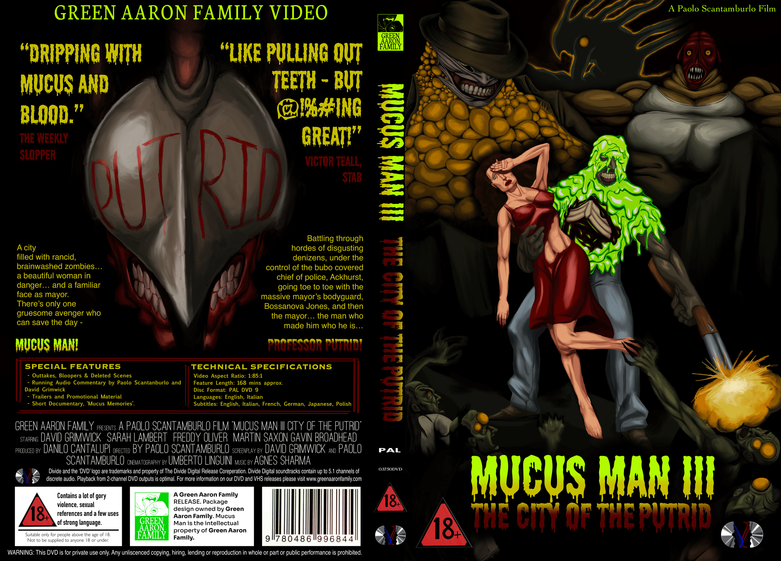 Mucus Man III: City of the Putrid DVD cover (onscreen)