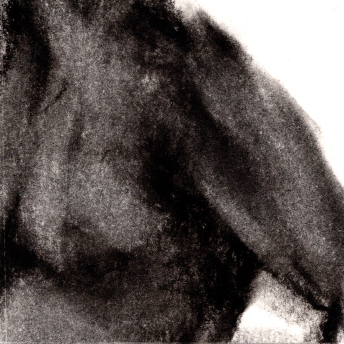 Life drawing, charcoal on paper, 2023