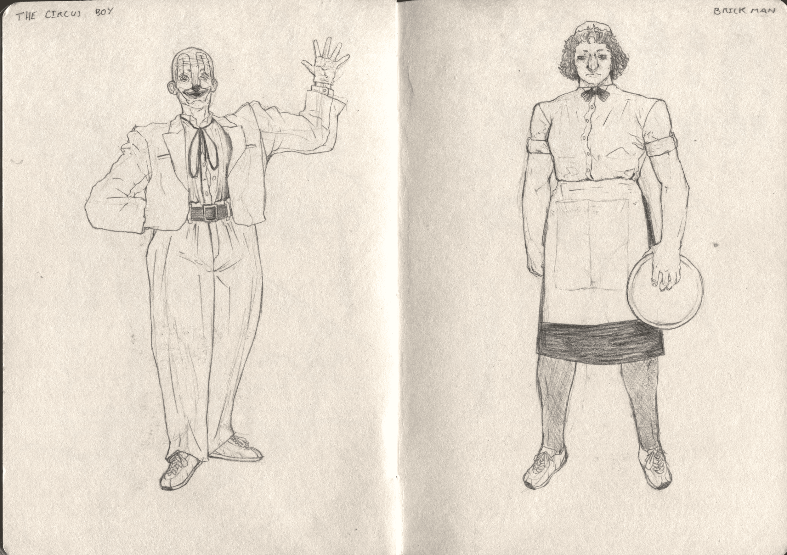 The Circus Boy and Brickman sketches