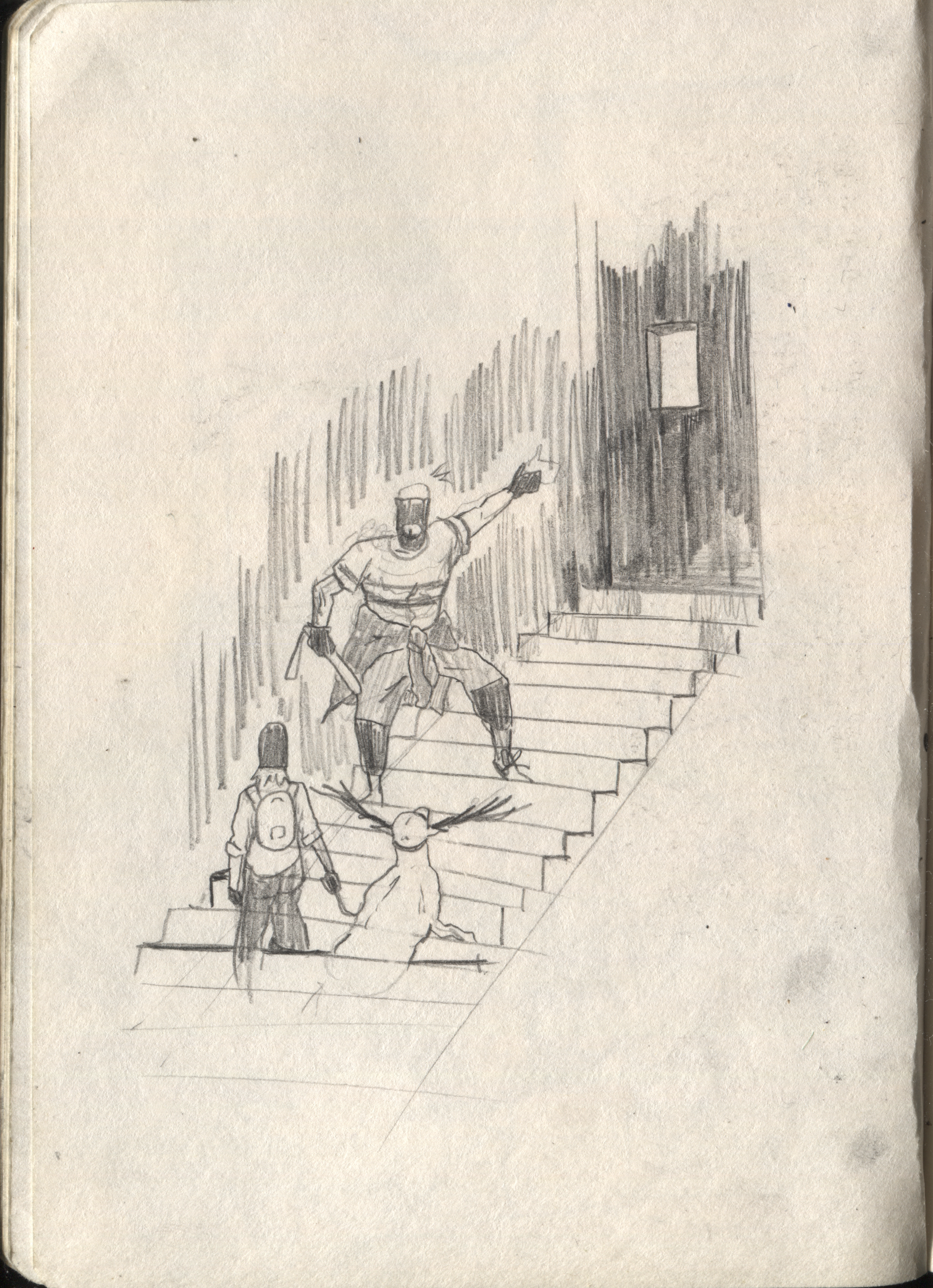 Dead-end stairs sketch