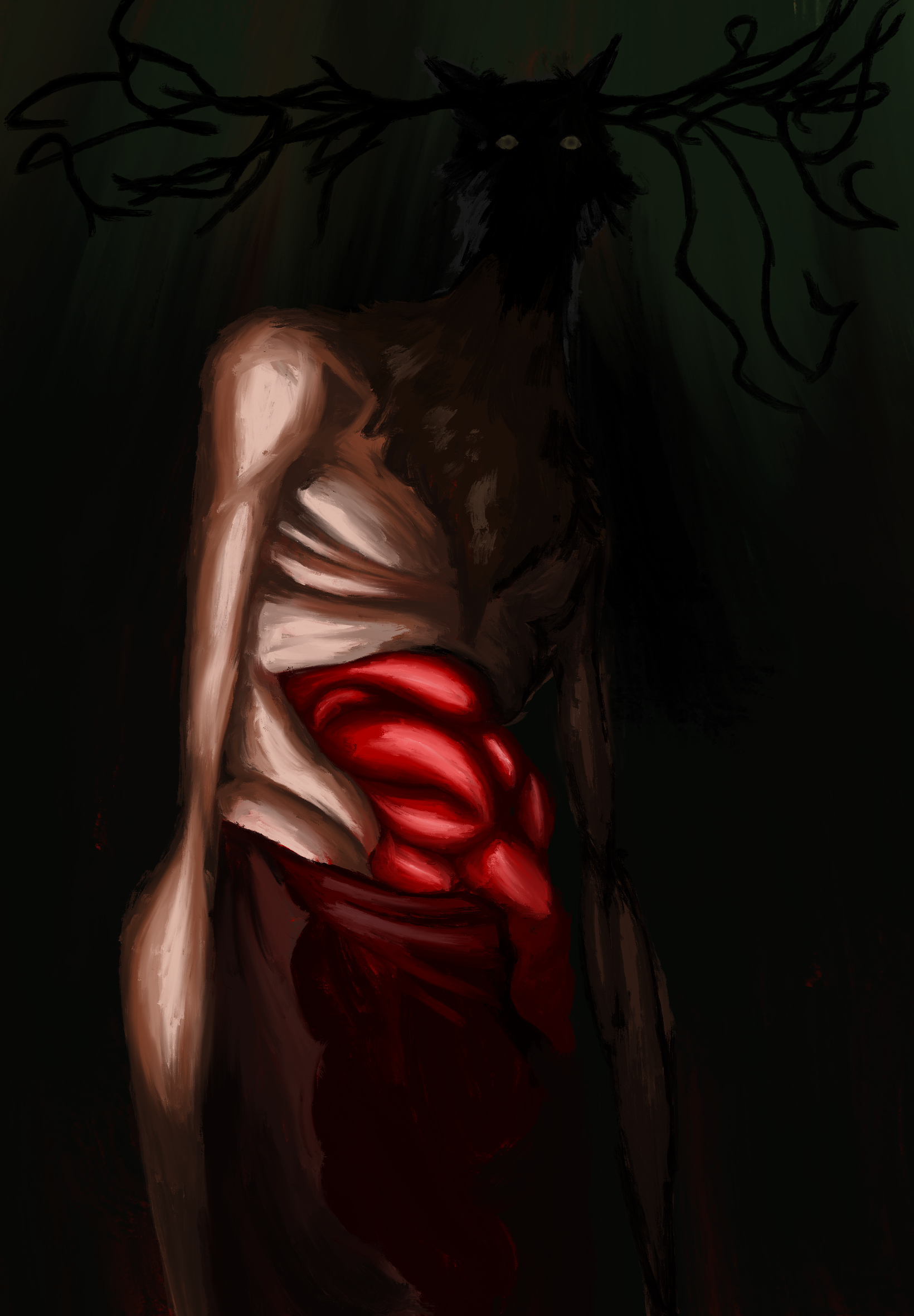 Wendigo for 'Of the Night' project, digital, 2026