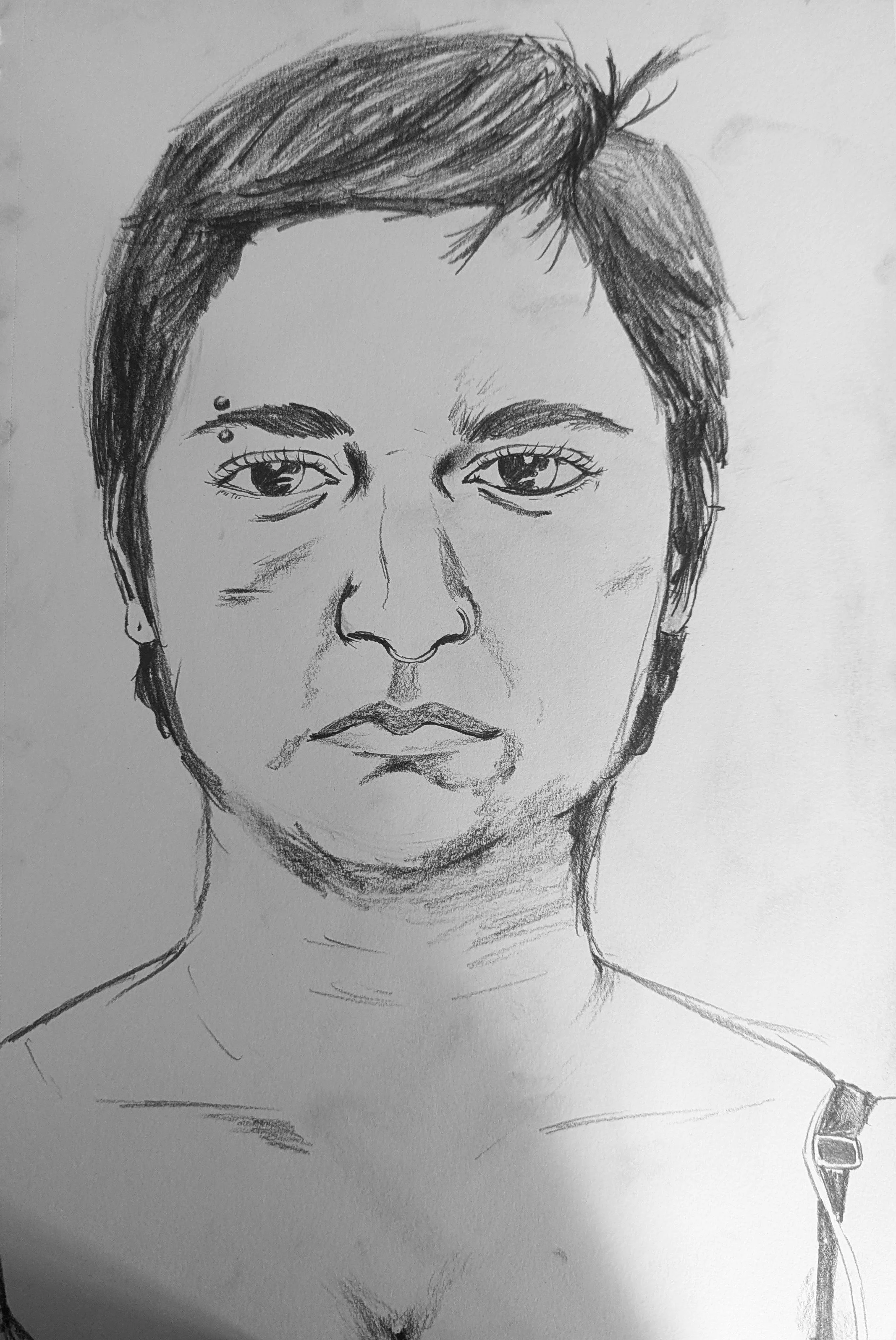 Portrait of a Friend #2, pencil on paper, 2026