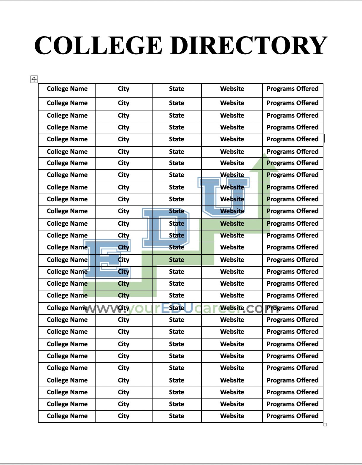 College Directory