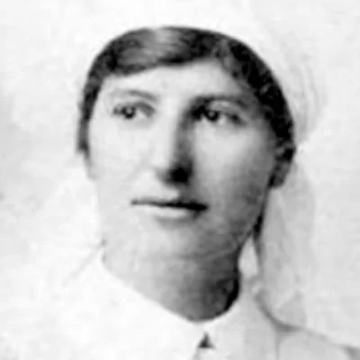 A portrait photograph of Emma Duffin, a WW2 Nurse.