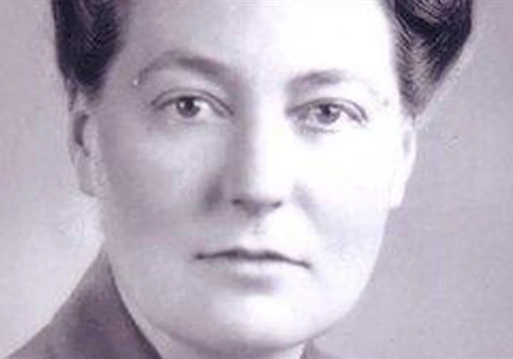 A portrait photograph of Moya Woodside, a Belfast social worker and Mass Observer in 1937