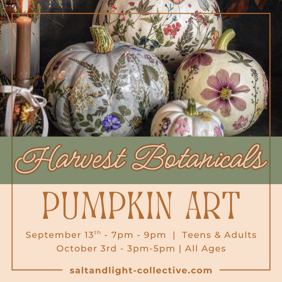 Harvest Botanicals Pumpkin Art | Kids 10+ & Adults | October 3
