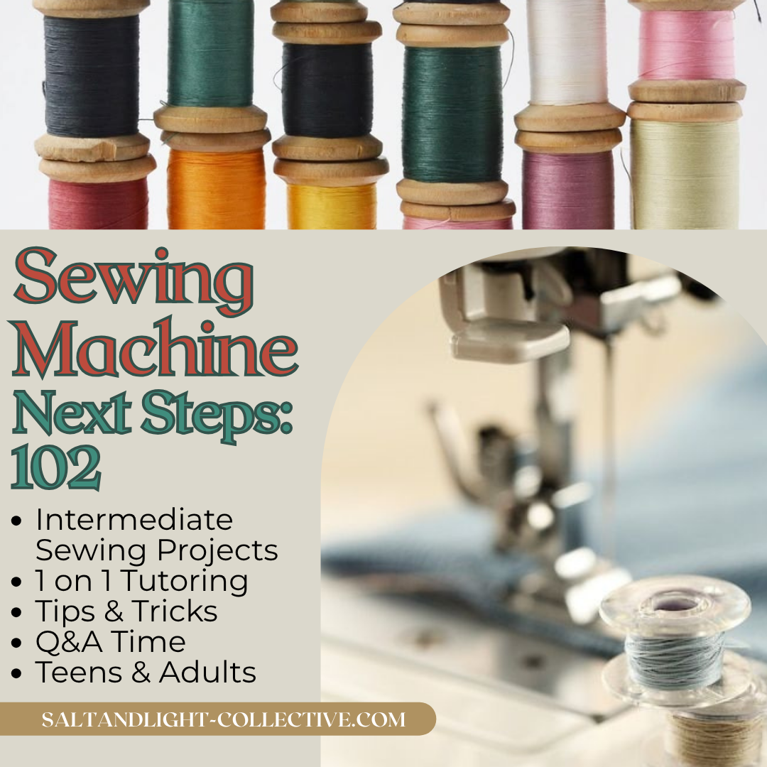 Sewing Machine Next Steps: 102 | Teens (12+) & Adults | 8/30, 9/6, 9/13