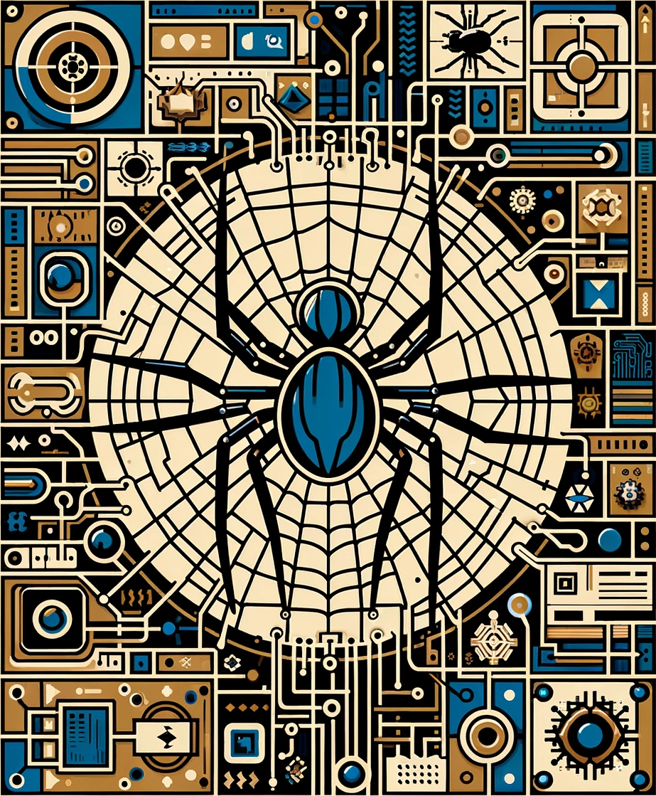 ilustracija pauka za web crawling