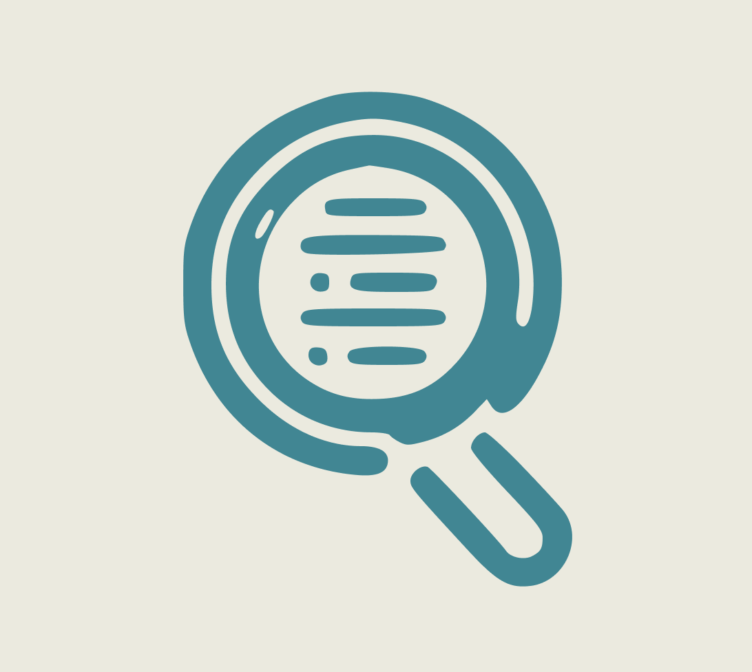 simbol povećala nad tekstom