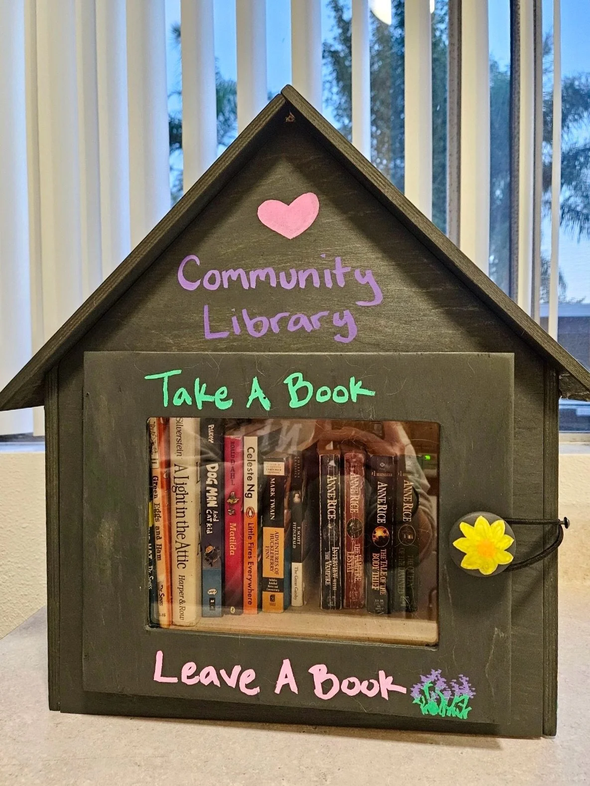 Big shoutout to @pandahalle for signing up for last month&rsquo;s Little Library Workshop and sharing her build with her neighborhood. And look how it came out! We&rsquo;re so proud of her for not only creating something beautiful but for using her s