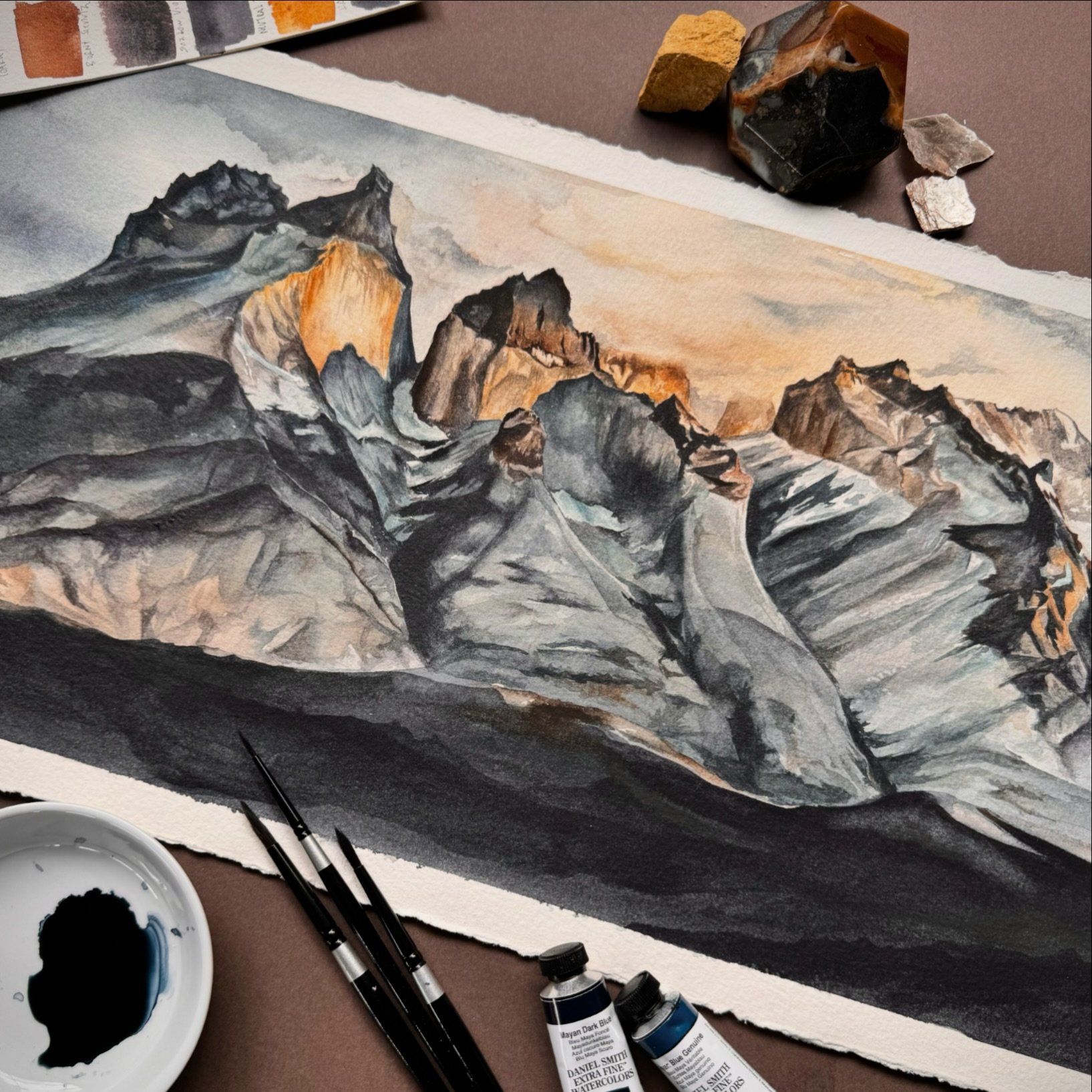 Watercolor painting of Torres del Paine, Chile

#watercolor #artworks #artwork #watercolorpainting #art #artist #patagonia #torresdelpaine #chile #torresdelpainechile #arte #landscapepainting #paintingart