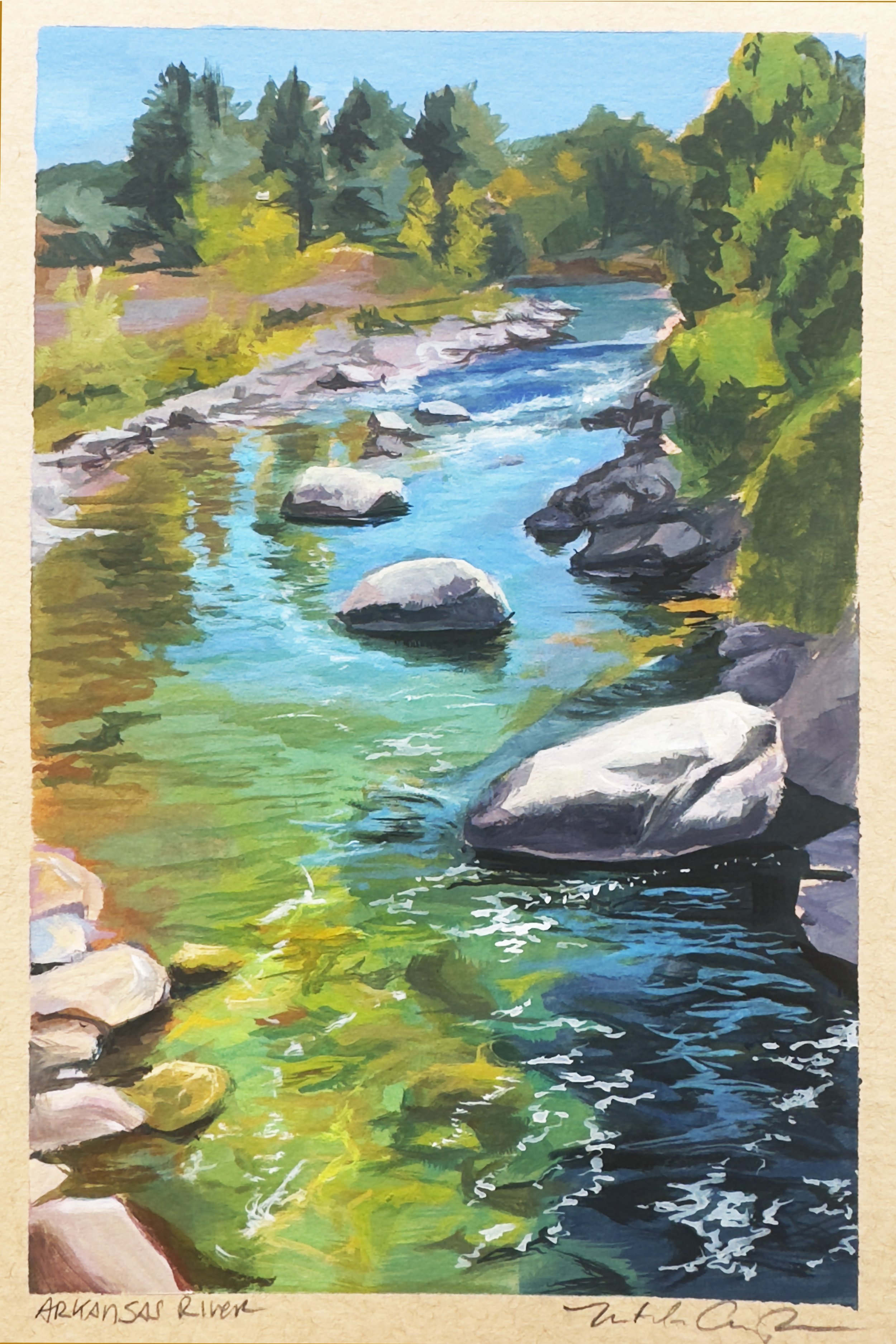 "Arkansas River, Buena Vista, Colorado"
Gouache on Paper