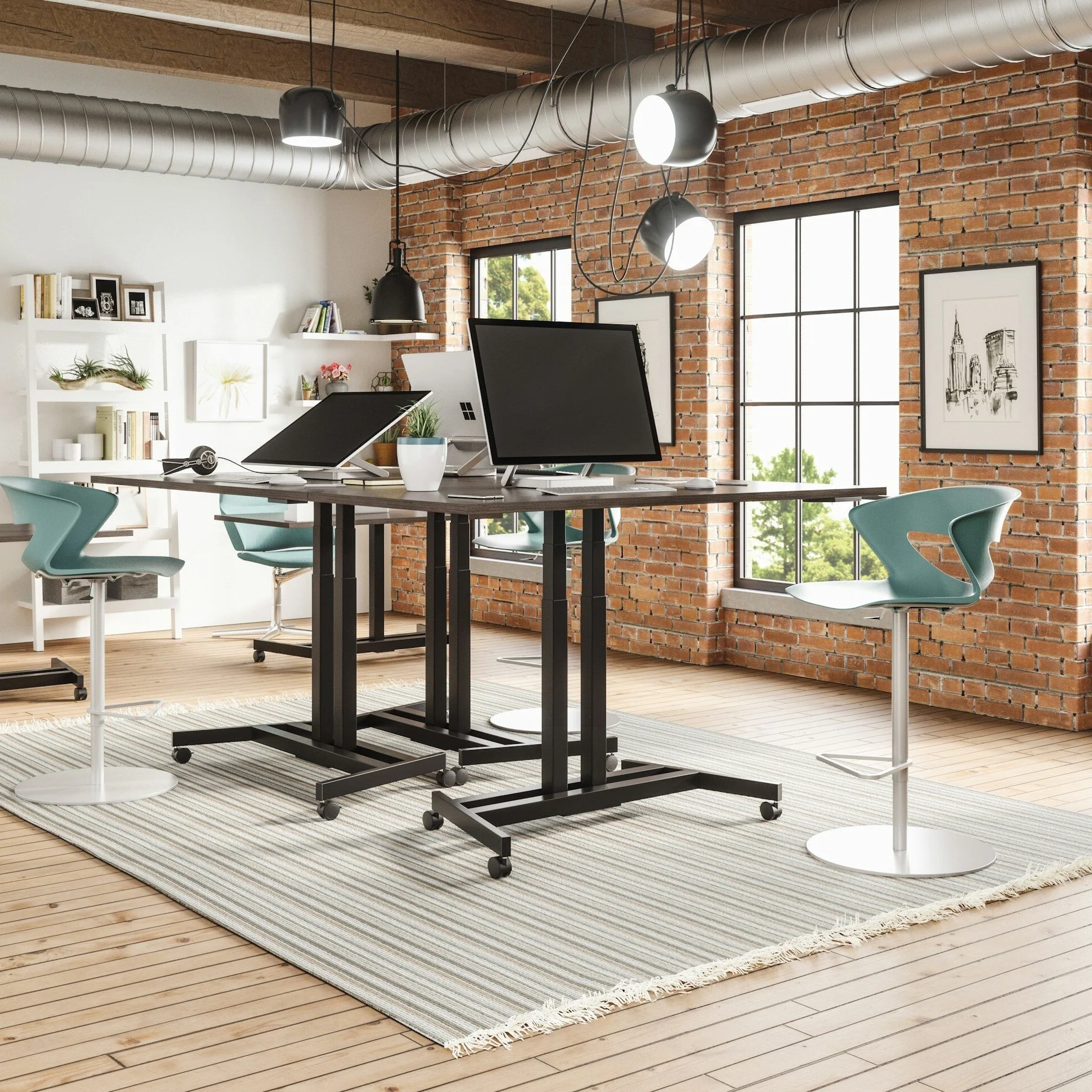 Rustic Modern Home Office Space
