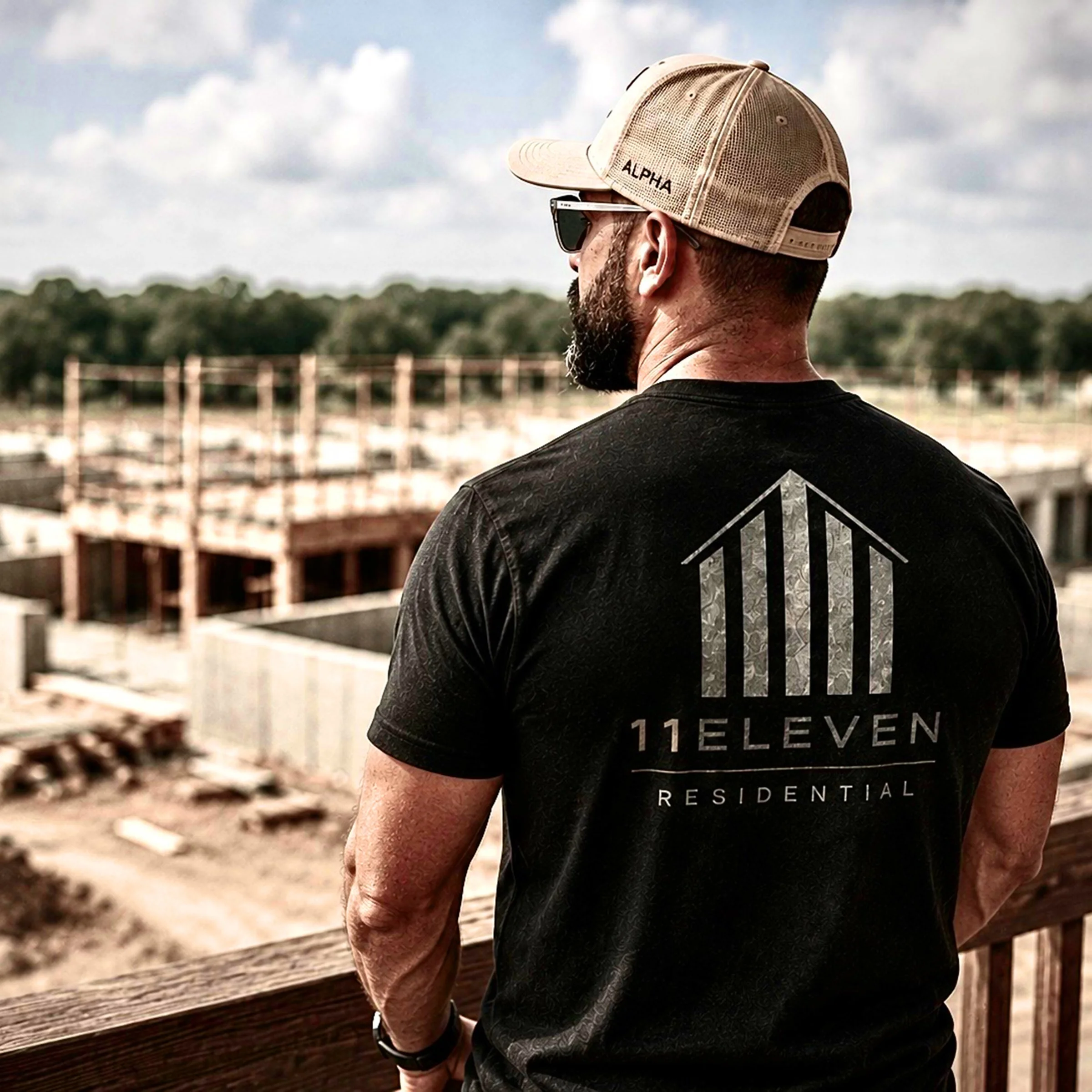 Standing watch over a large construction site