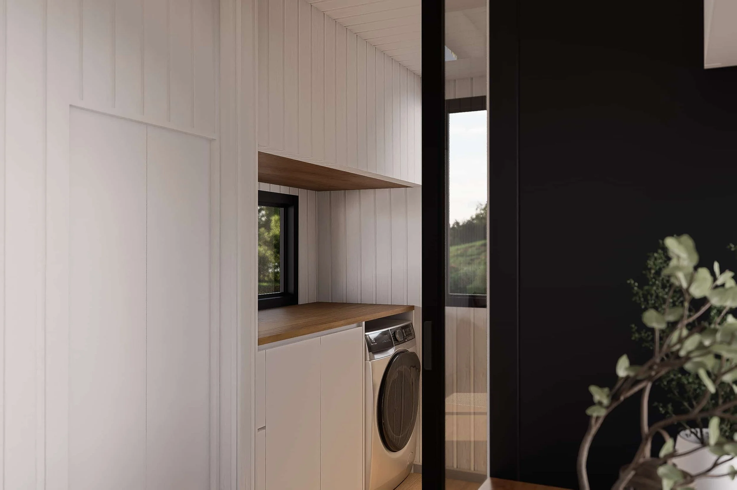 The Cedar 7.0 is a 2-bedroom Tiny Home by Oz Tiny Homes in Australia, designed for off-grid living with a modern timber look and double-glazed windows