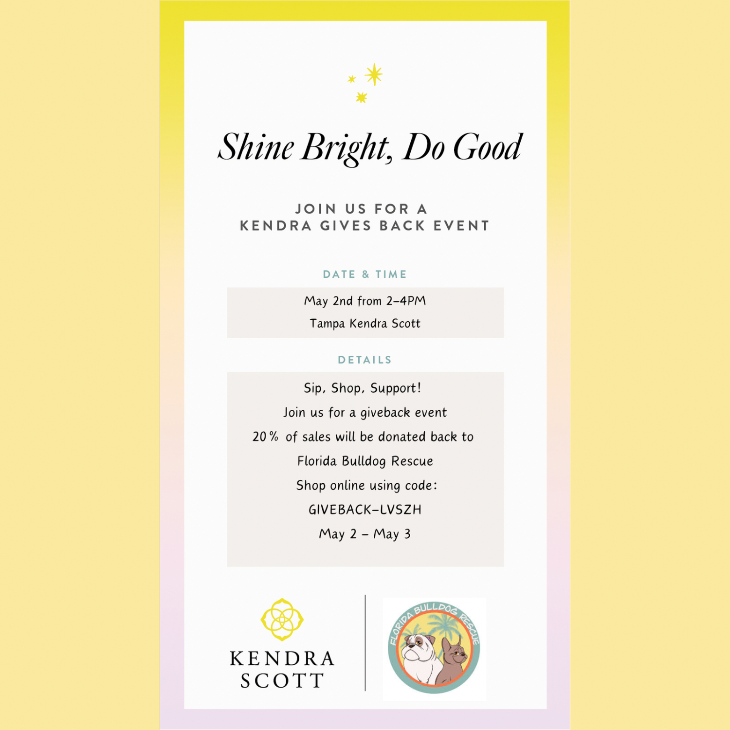 Kendra Scott Gives Back Tampa
