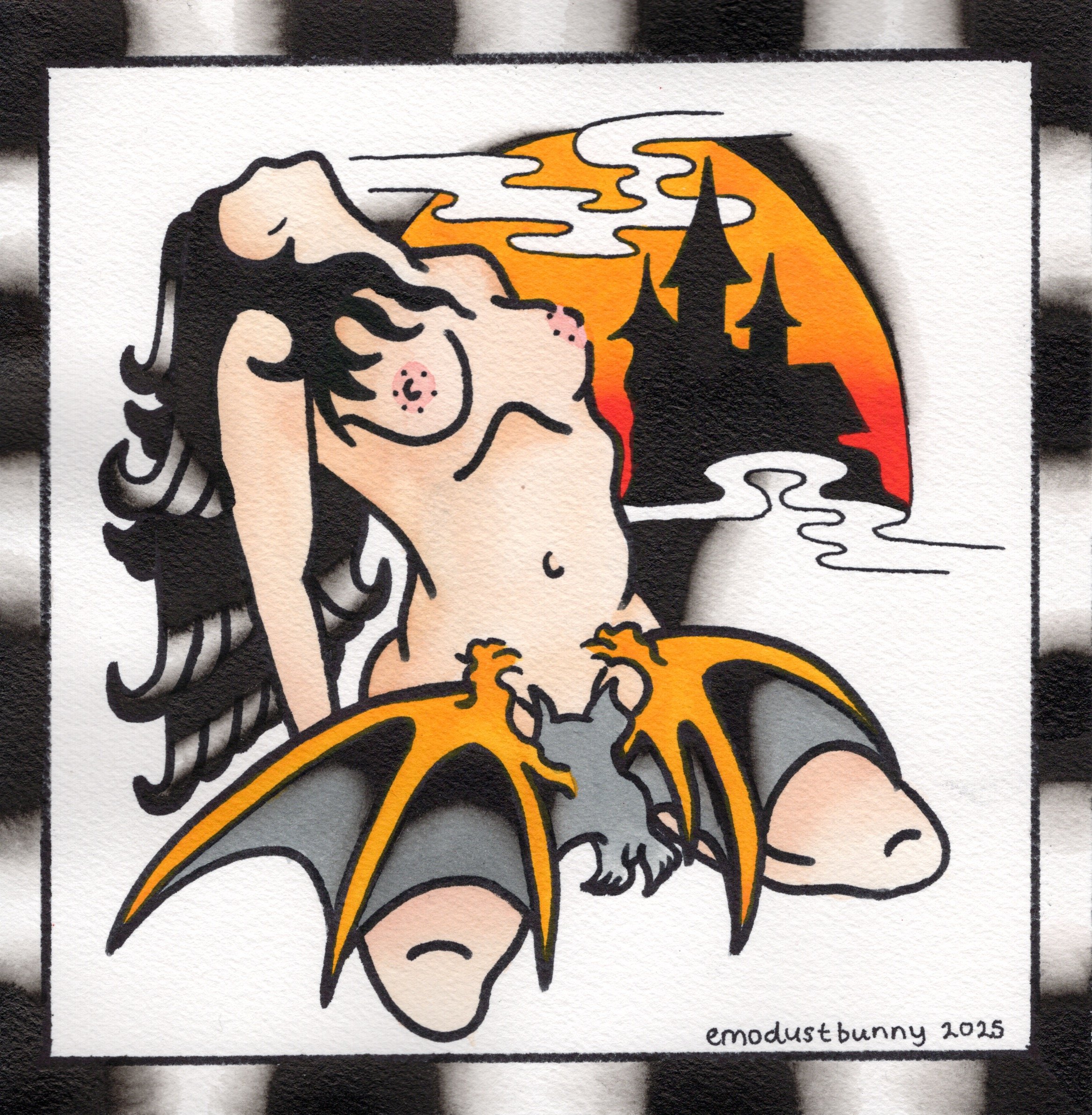 Bat Head Print
