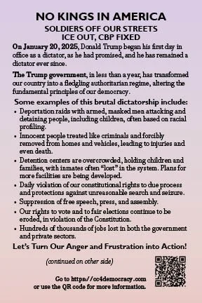 Card 33: No Kings in America