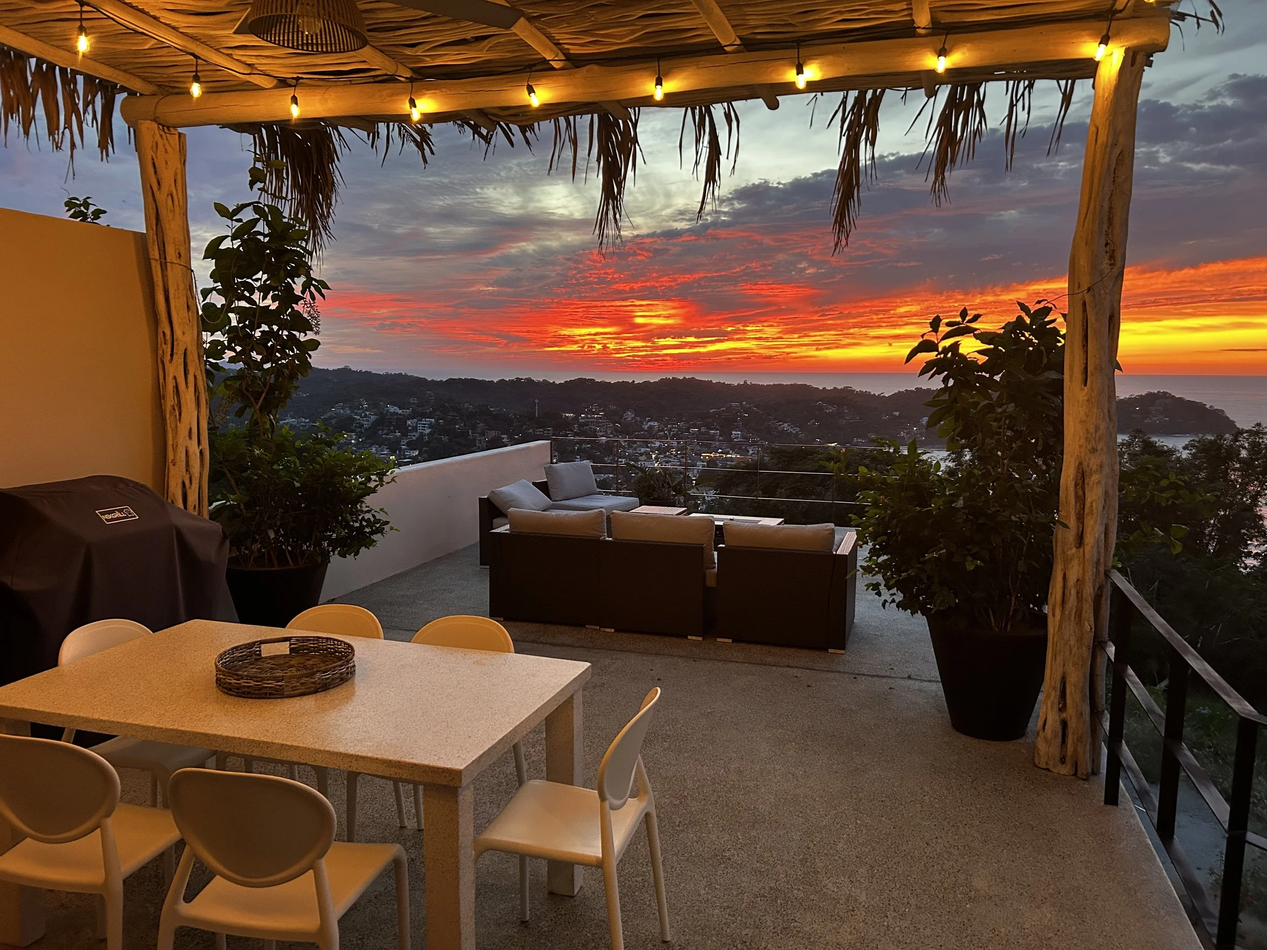 stunning sunset from the balcony