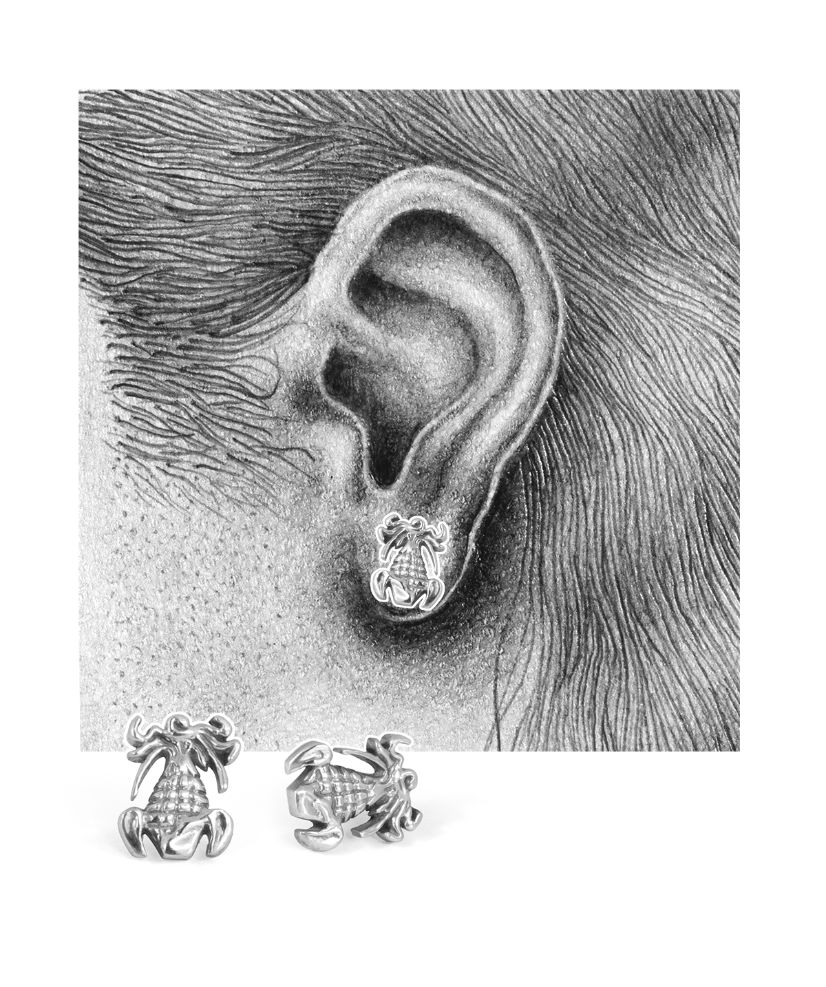 Corn Stud Earring Set