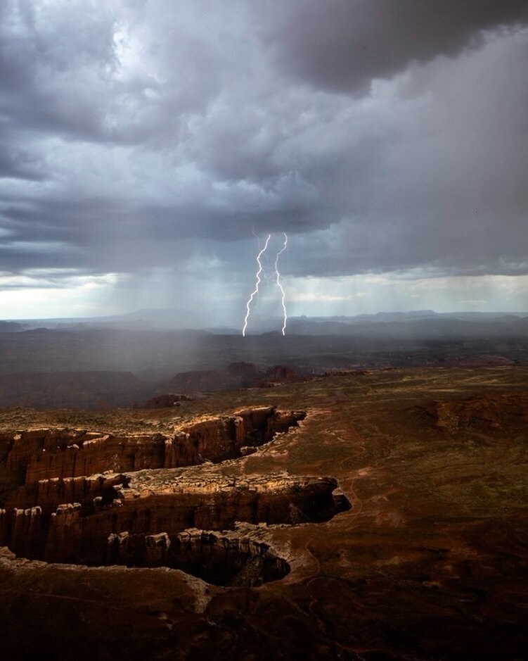 Monsoonal showers provide relief from the scorching heat of the desert at Canyonlands National Park in Utah. 

I have another composition with much closer bolts from this spot, but in true Justin fashion I&rsquo;m saving it because that&rsquo;s just 
