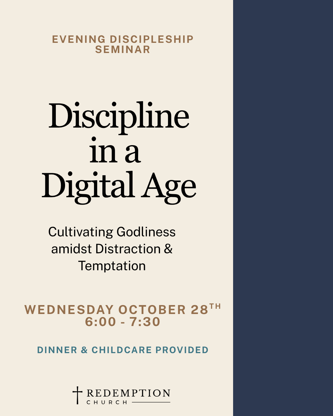 Evening Discipleship Seminar: Discipline in a Digital Age