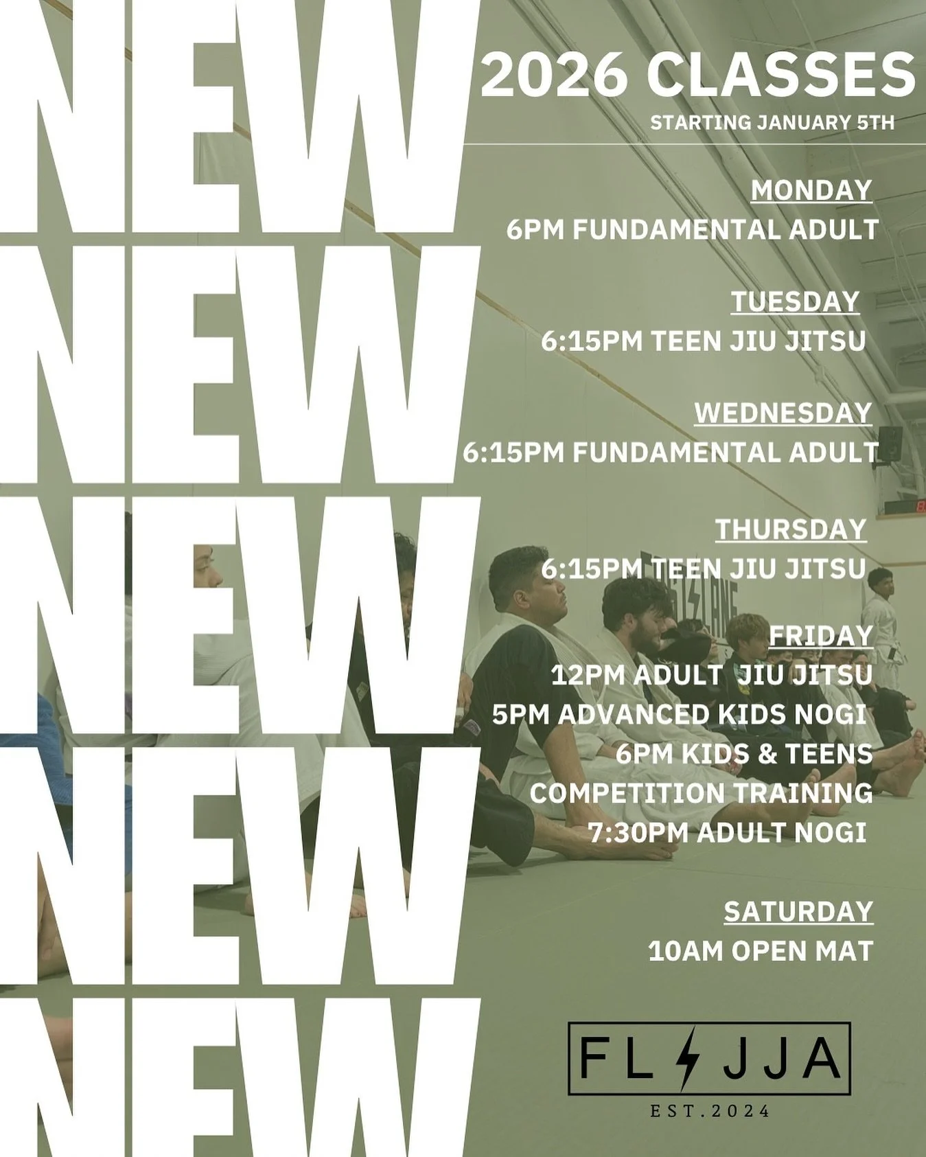 📣 New classes added to the schedule 2026!