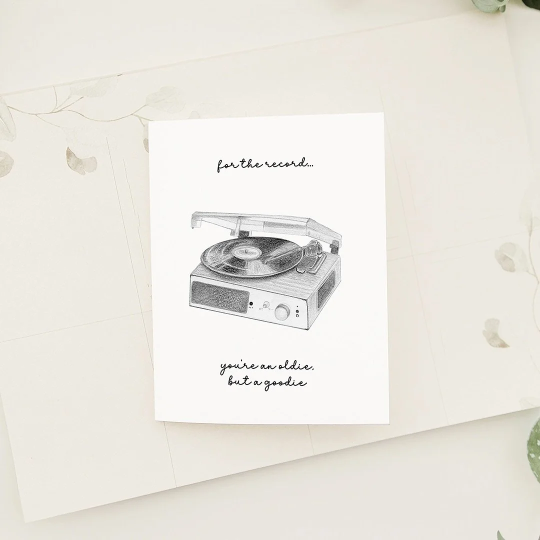 perfect for celebrating that one music lover in your life 🎶🤍

#smallbusiness #stationery #greetingcards #gifts #local #bayarea #art #music #oldiebutgoodie #birthday