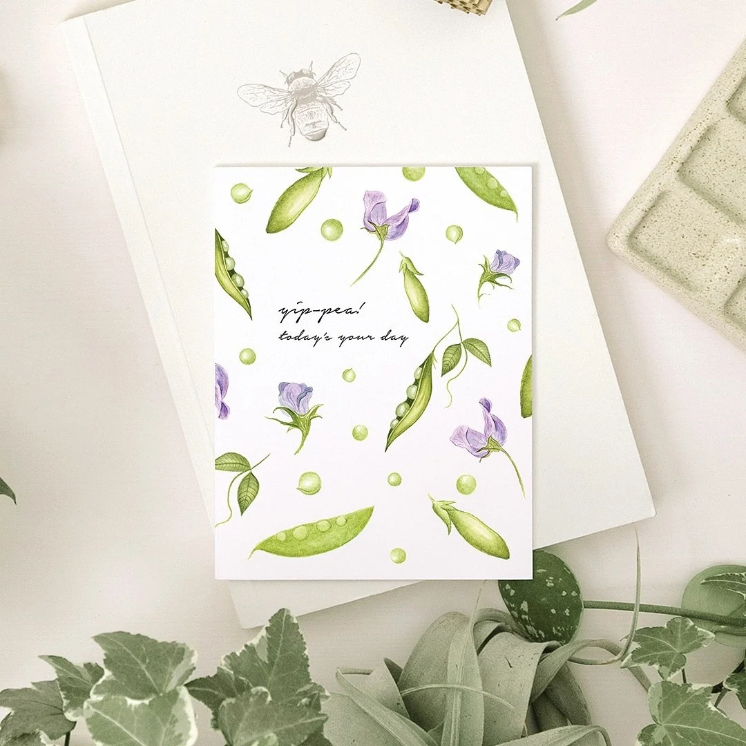 yip-pea! this is such a cute and happy card 💜 

used to celebrate birthdays or any special day for those you love 🥰

#smallbusiness #stationery #greetingcards #gifts #local #bayarea #art #birthday #celebrate