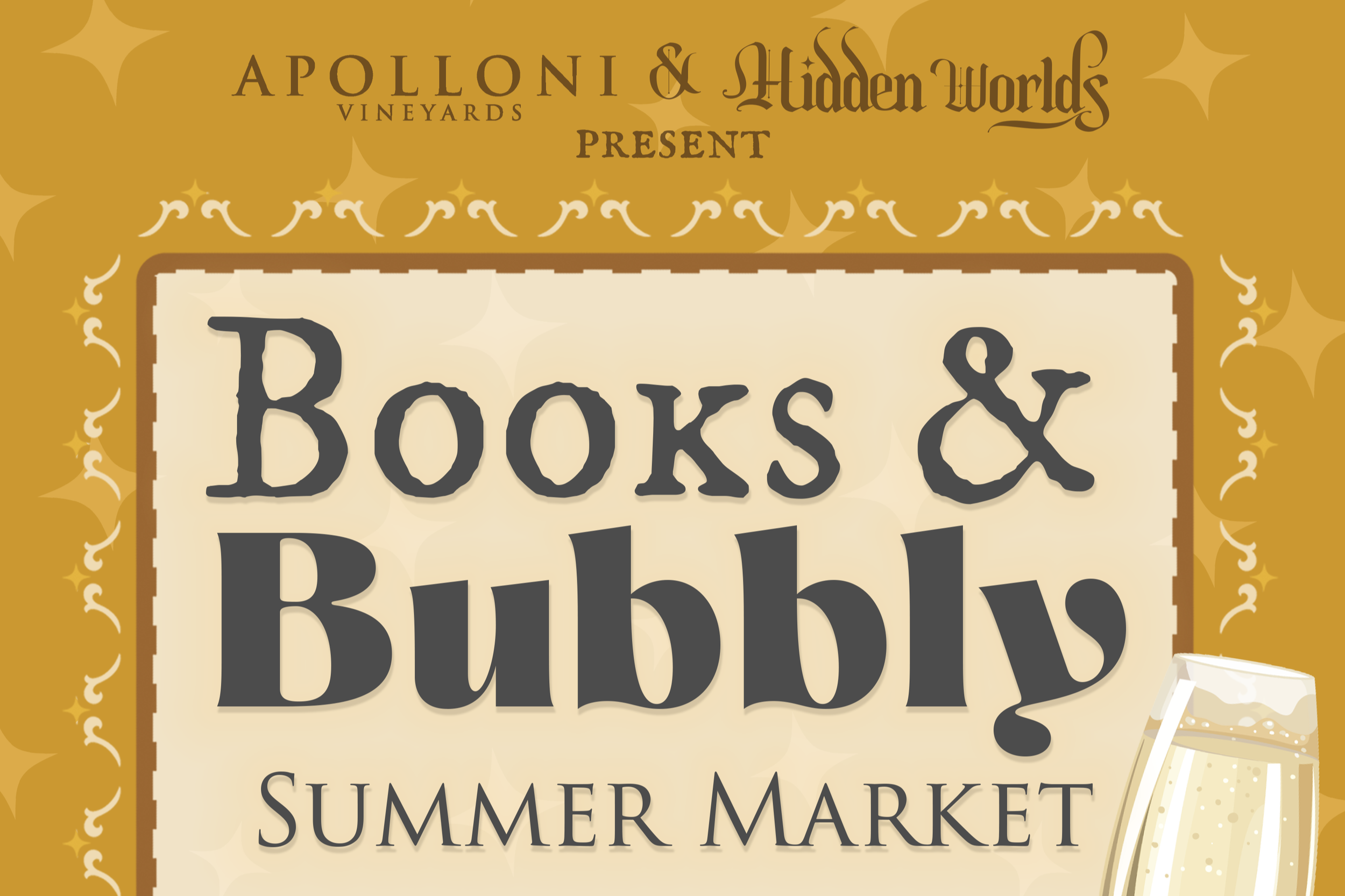 Apolloni Vineyards Books & Bubbly Summer Market