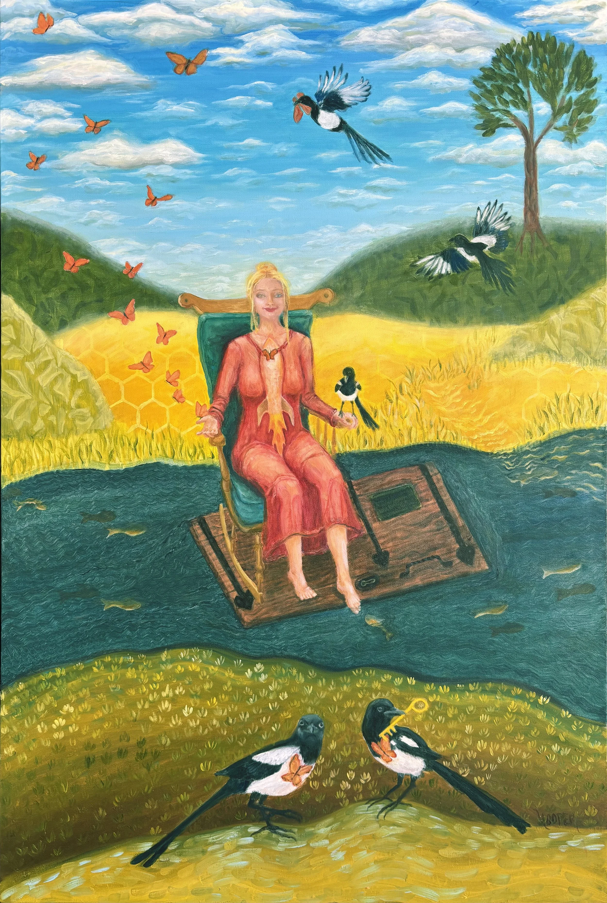 My Body is my Rocket oil on cavas 36x24