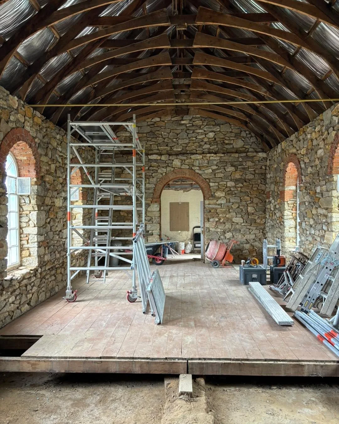 Well the new lime adventure beckons! One man, one pointing trowel, lime and the jazz sounding perfect. Restoring the old church in Lobethal one pointing stroke at a time! Already love this one. Love my job!  #heritagesa #stonerestoration #lovelobetha