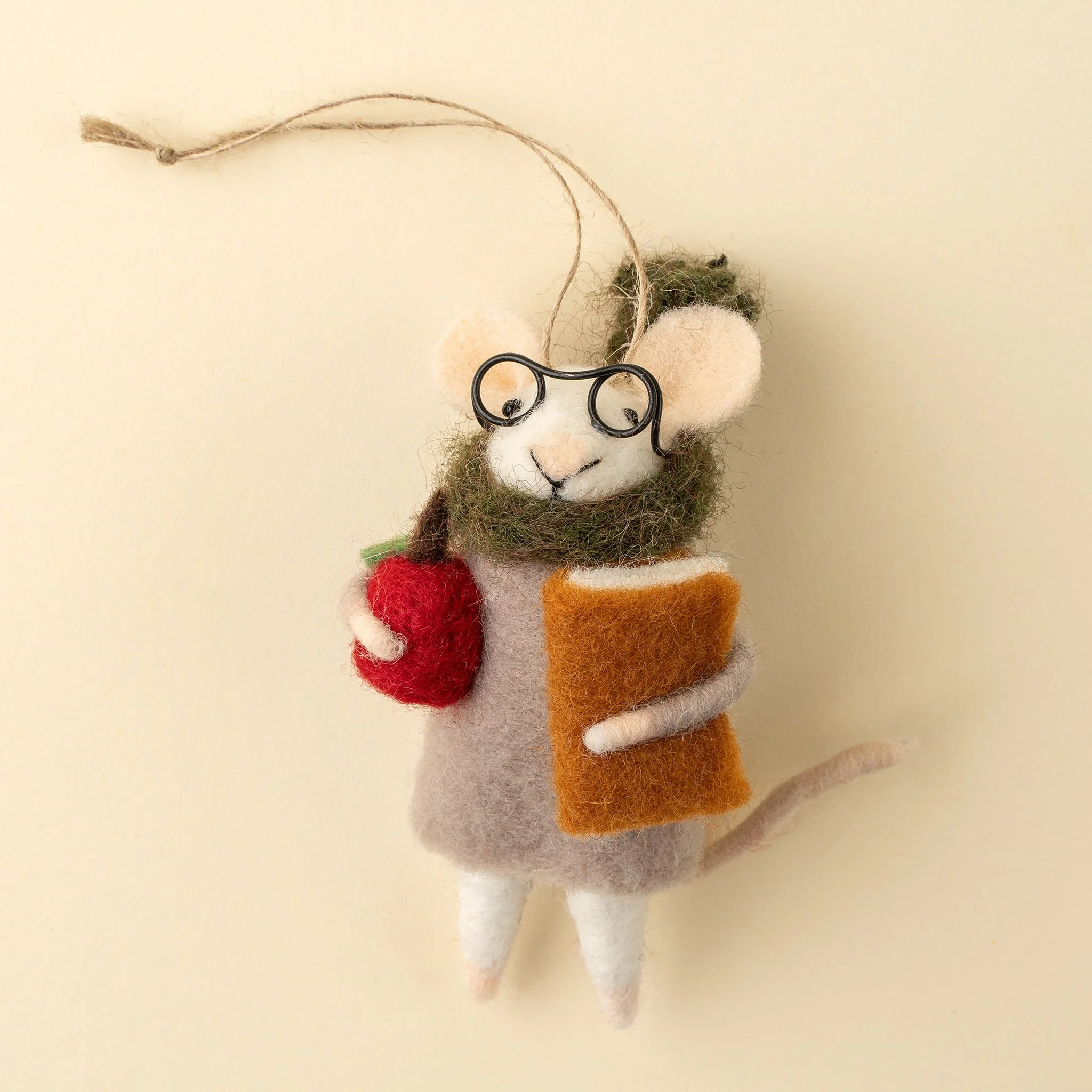 Teacher Tilda Mouse Holiday Ornament