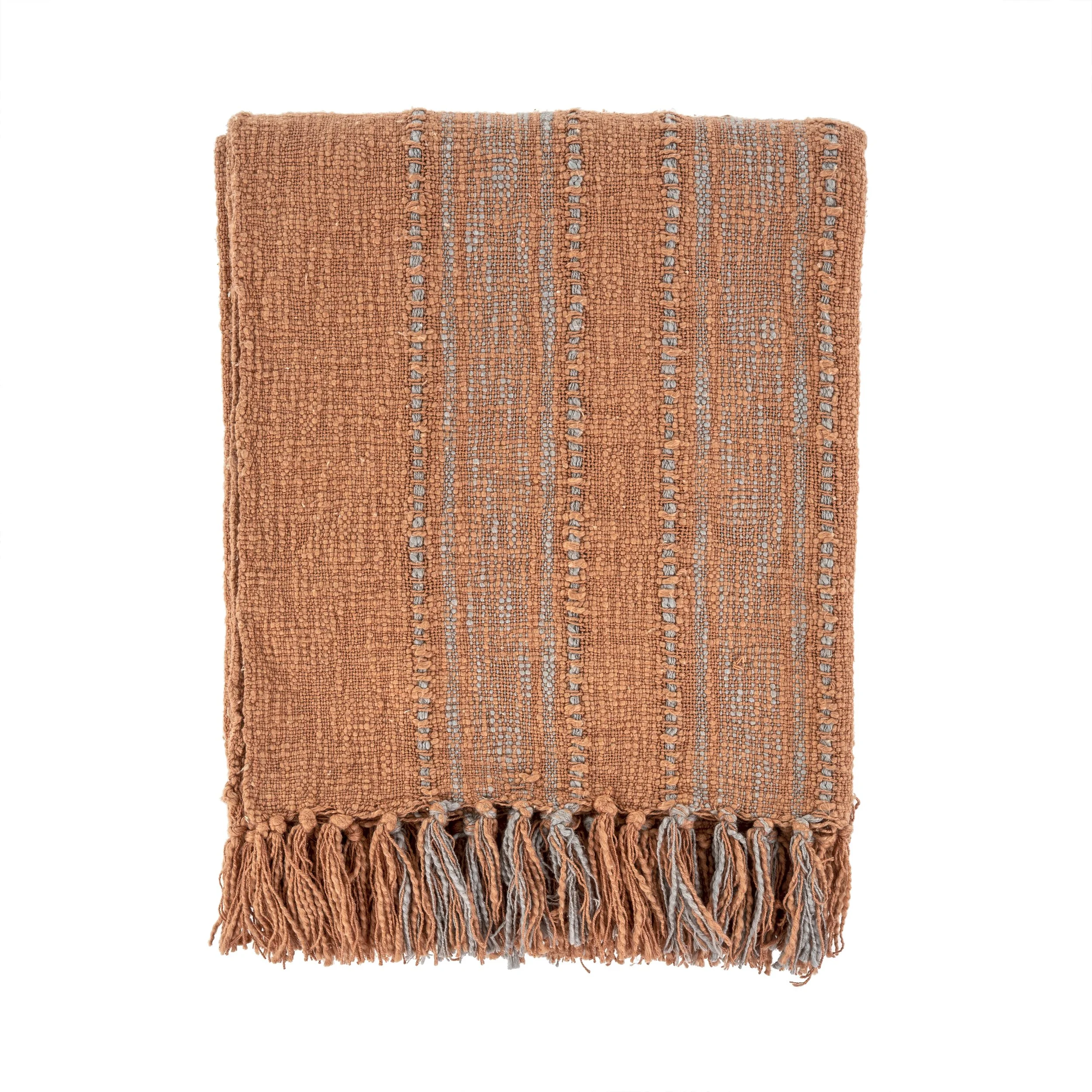 Piper Cotton Throw, Terracotta
