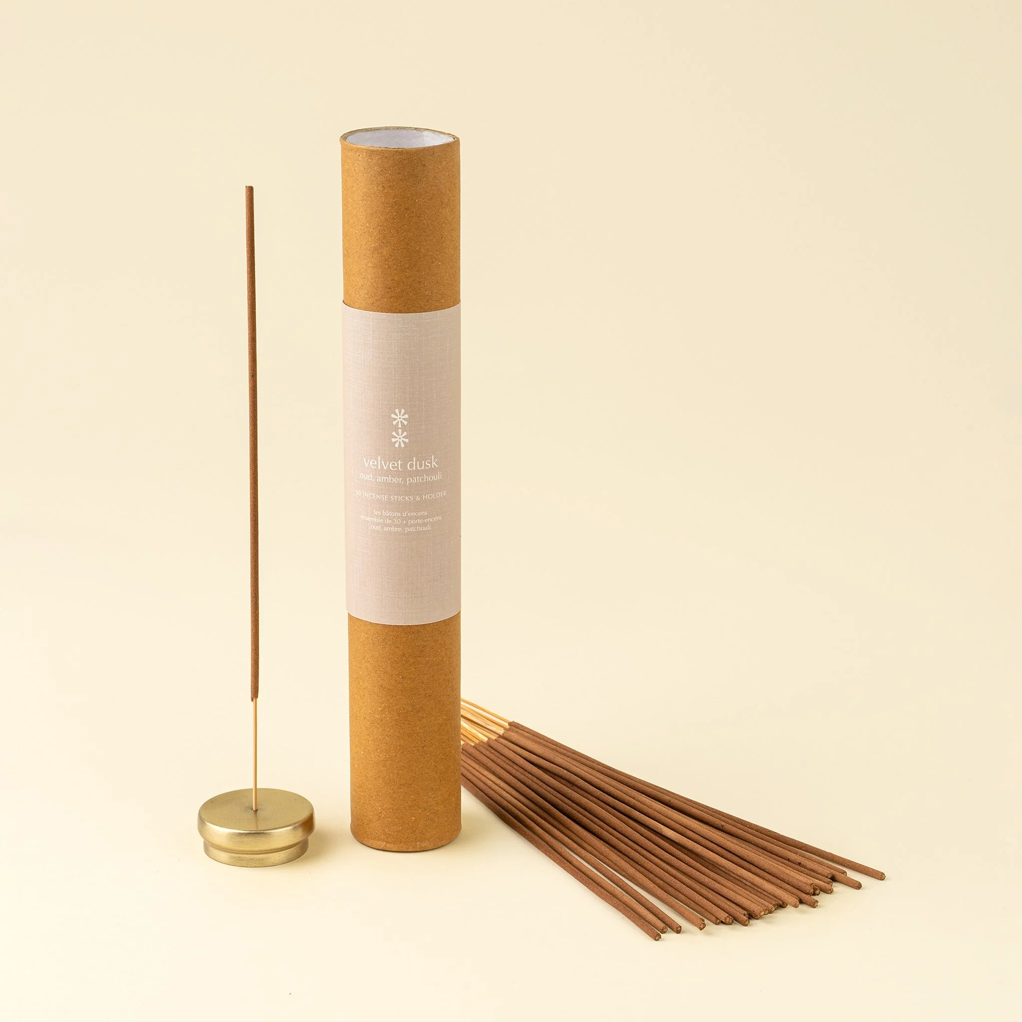 Velvet Dusk Incense Set/30 Sticks + Holder