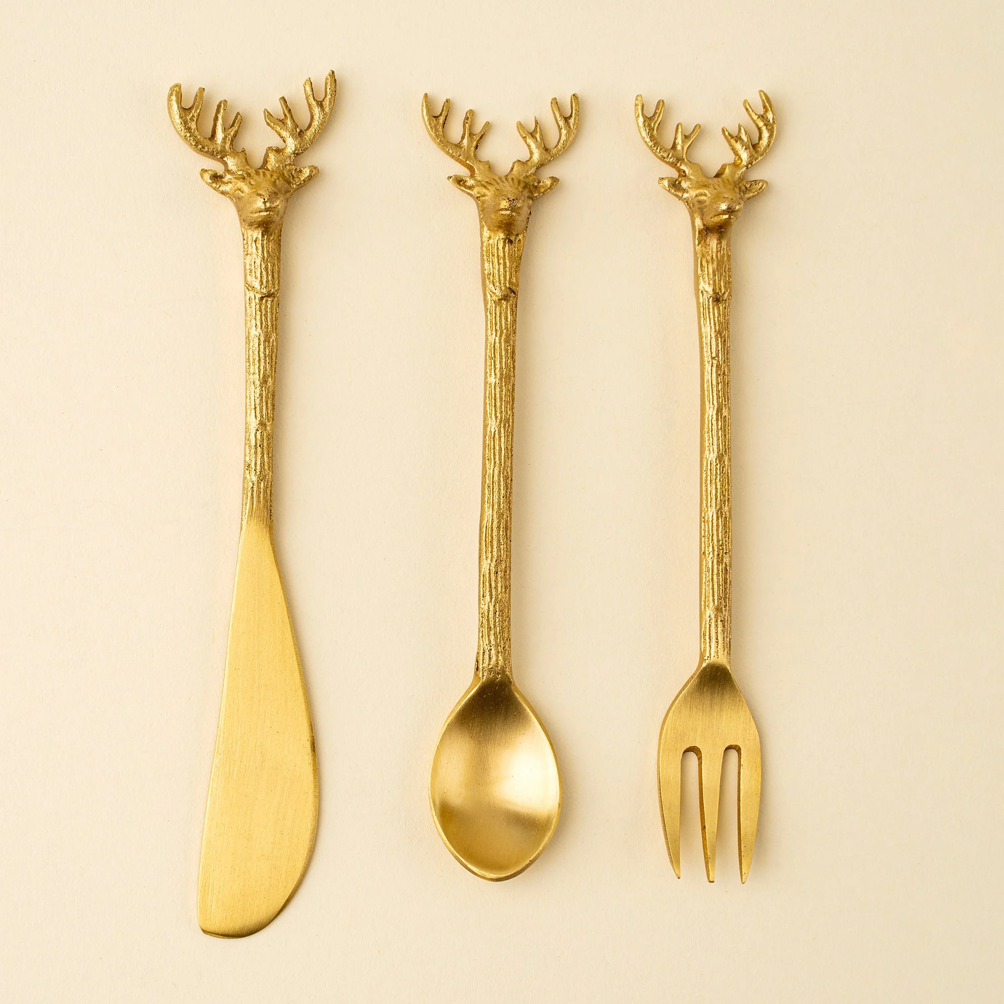 Gilded Stag Cheese Set S/3