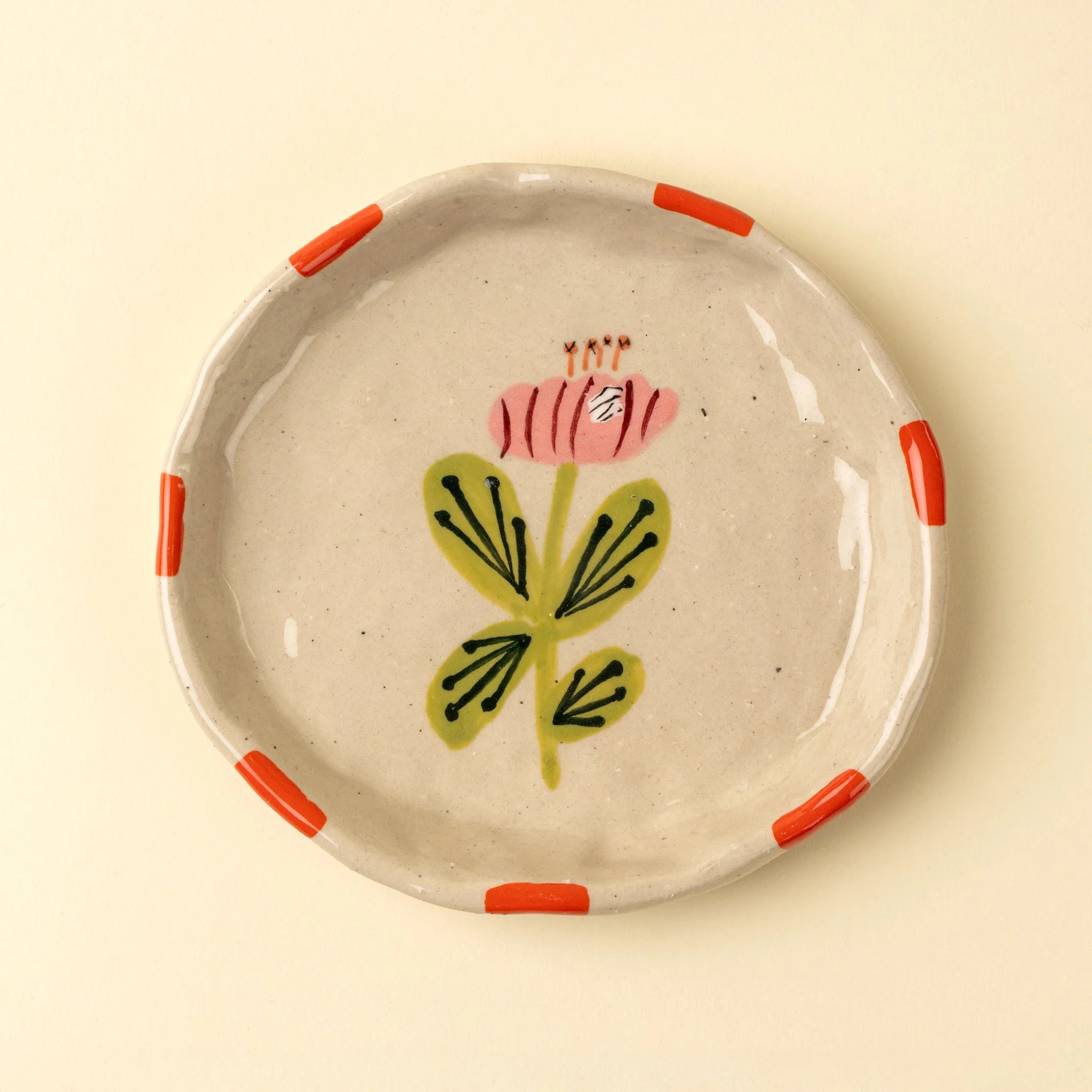 Flora Pottery Mini Dish M, Poppy