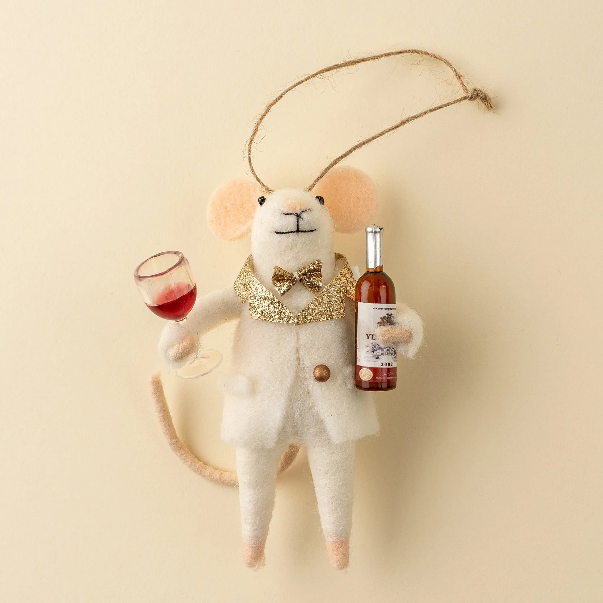 Cheers-to-You Chuck Mouse Holiday Ornament